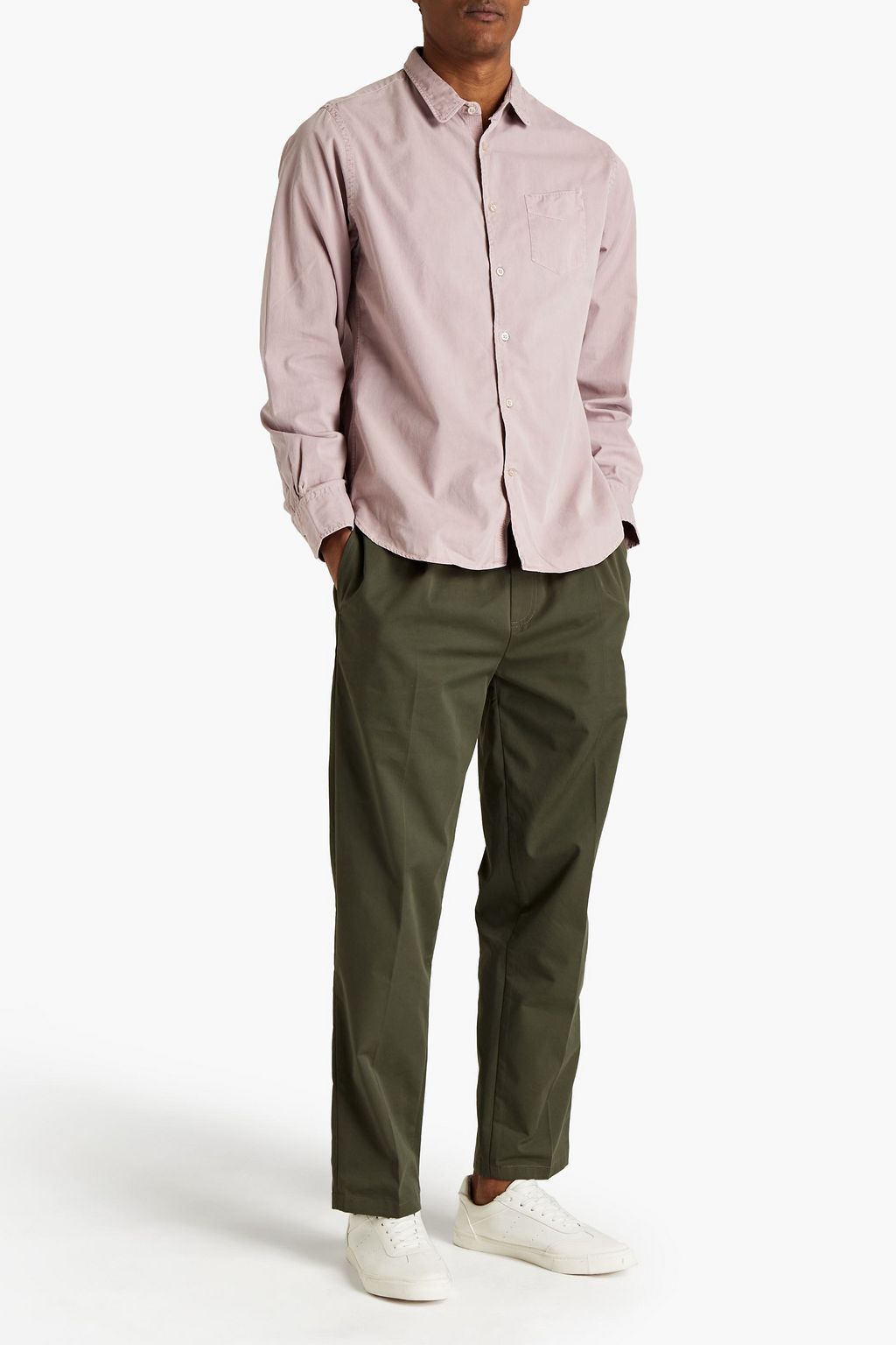 OFFICINE GÉNÉRALE Lipp faded cotton-twill shirt