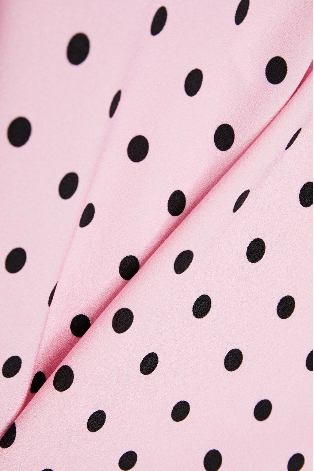 REDVALENTINO Satin-trimmed polka-dot crepe mini dress
