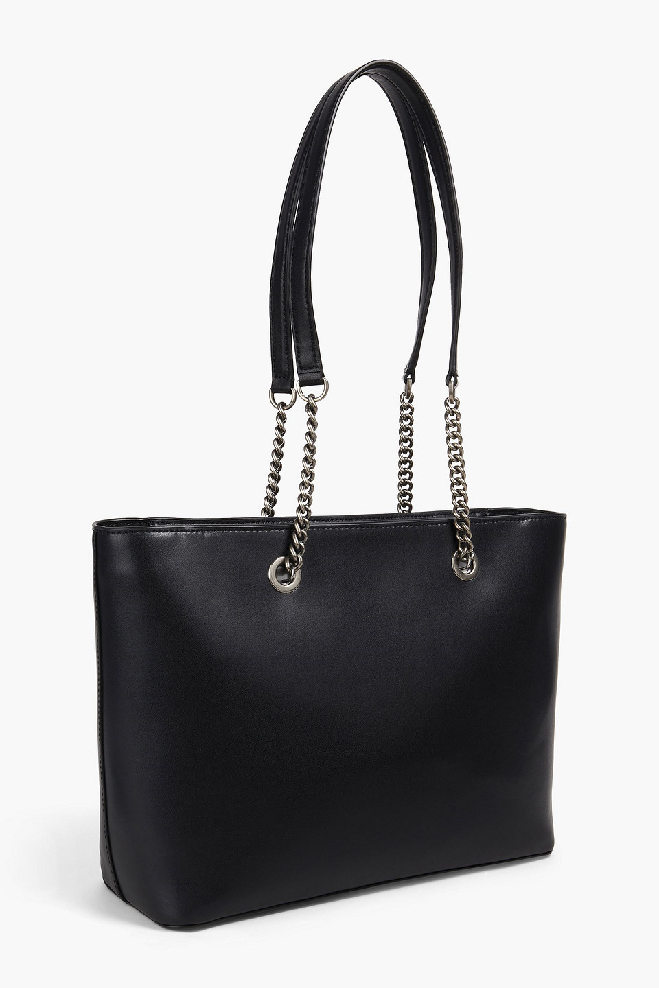 Dkny Val Leather Tote In Black
