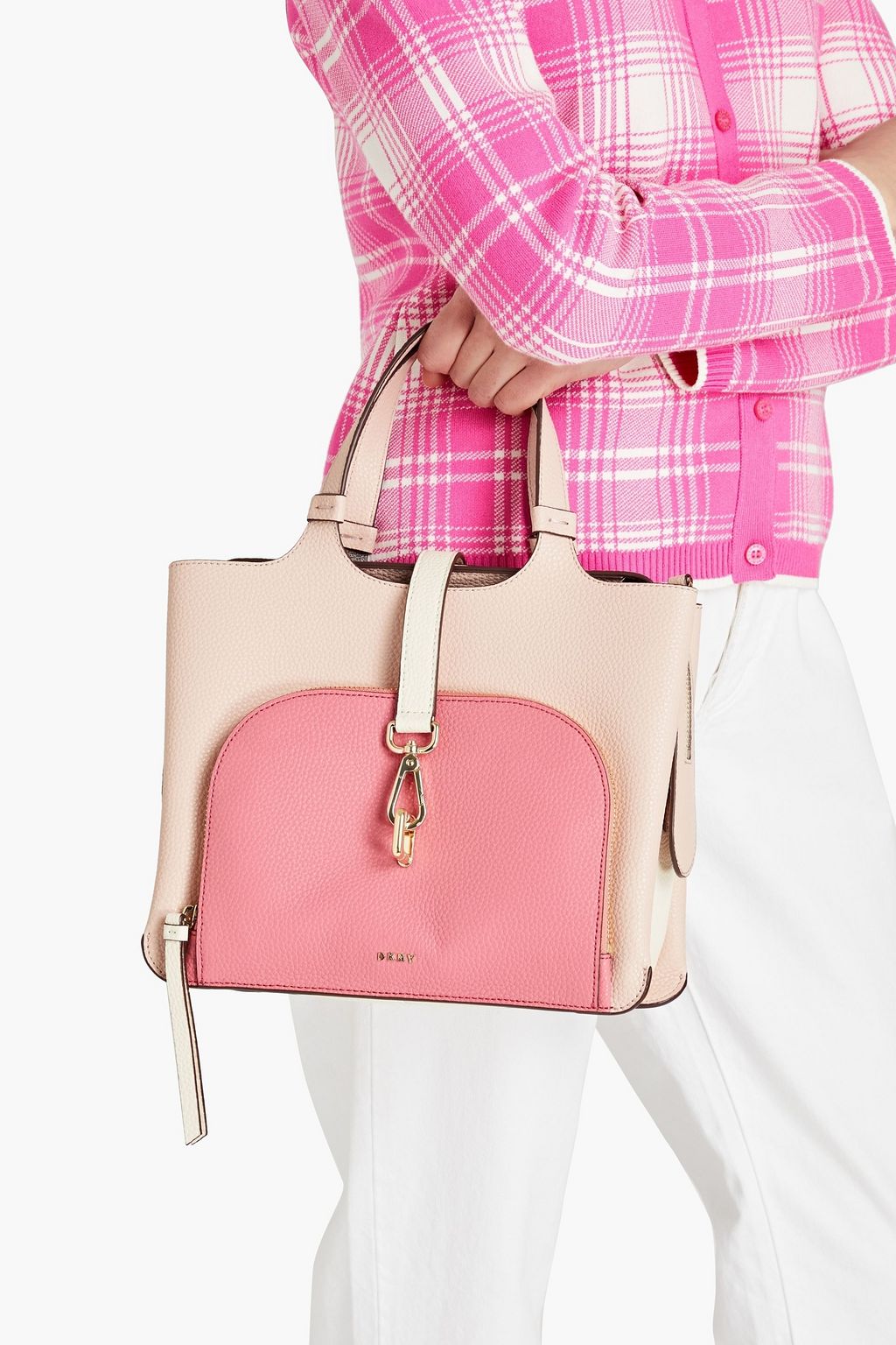DKNY Perri pebbled-leather tote