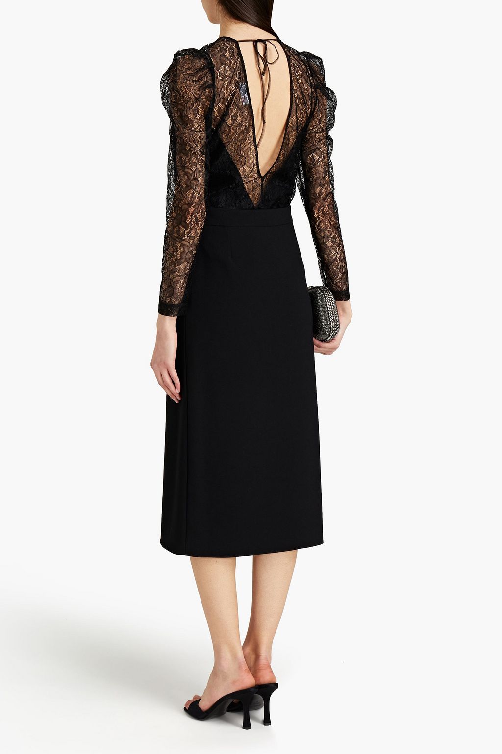 REDVALENTINO Cutout corded lace blouse