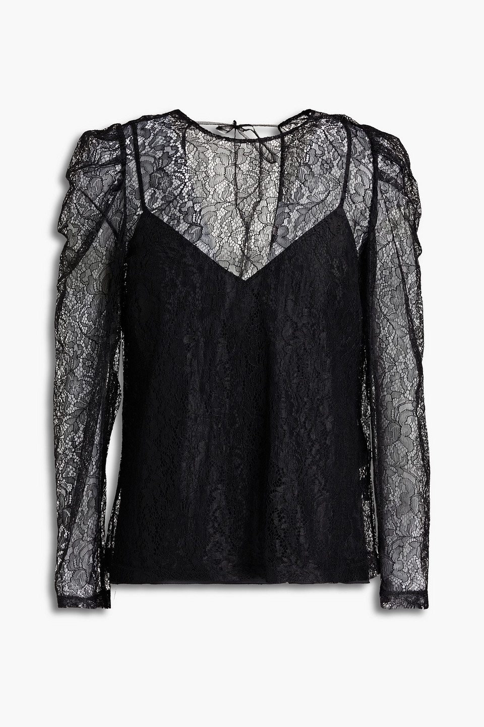 Redvalentino Woman Cutout Corded Lace Blouse Black Size 44