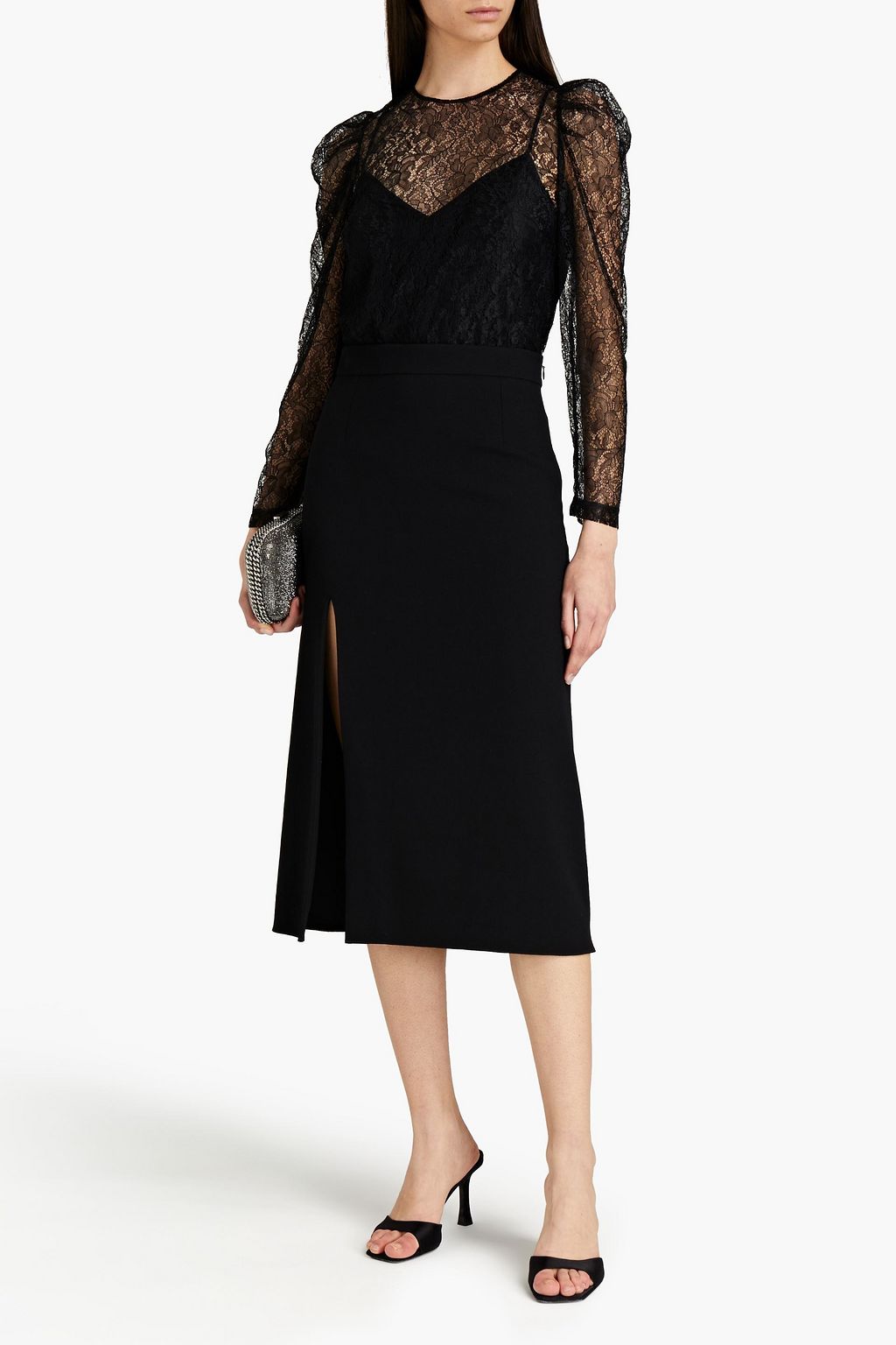 REDVALENTINO Cutout corded lace blouse