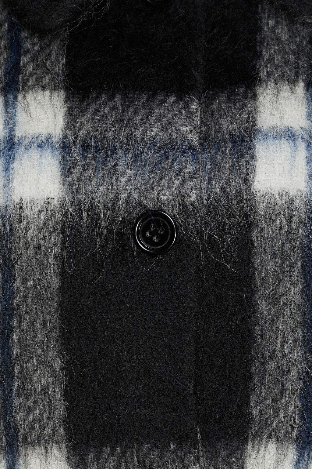REDVALENTINO Checked brushed wool-blend felt jacket