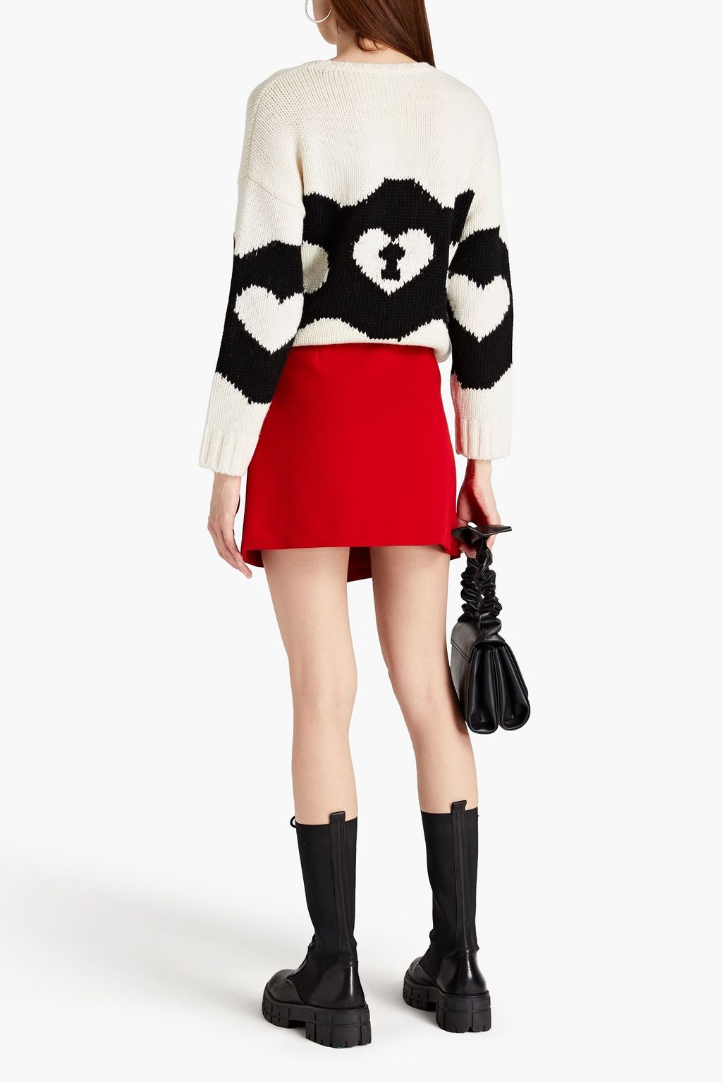 REDVALENTINO Wrap-effect crepe mini skirt