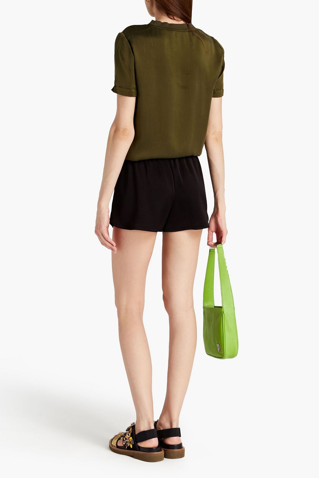 ALICE + OLIVIA Braden silk-blend T-shirt