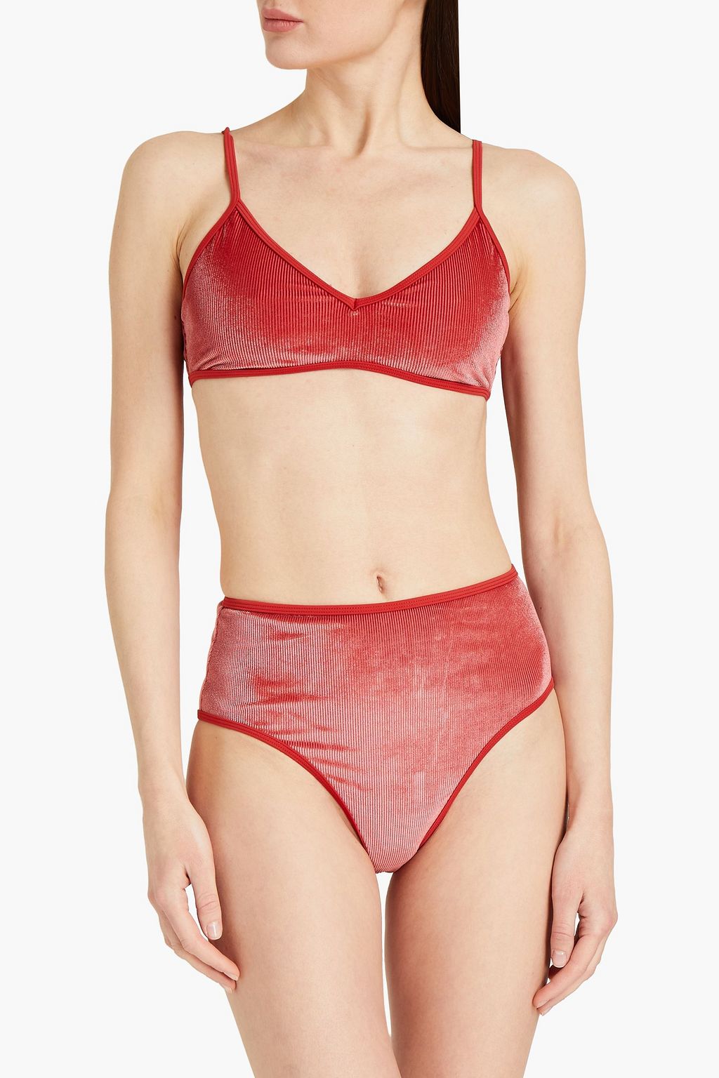 ONIA Ava chenille bikini top
