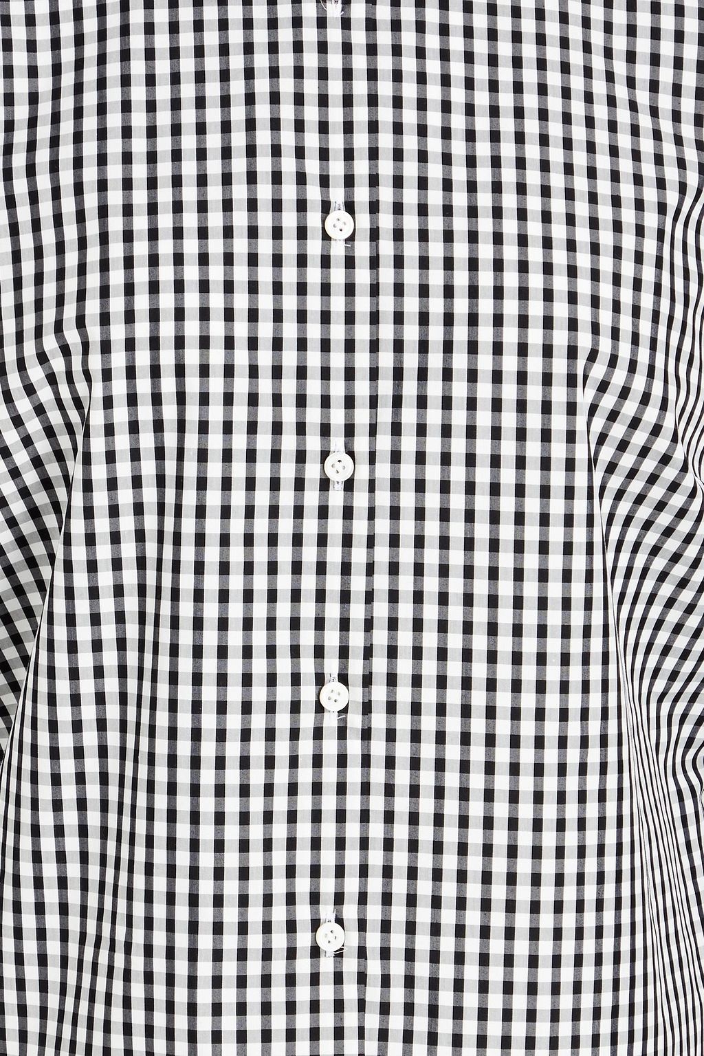 REDVALENTINO Gingham cotton-blend poplin shirt
