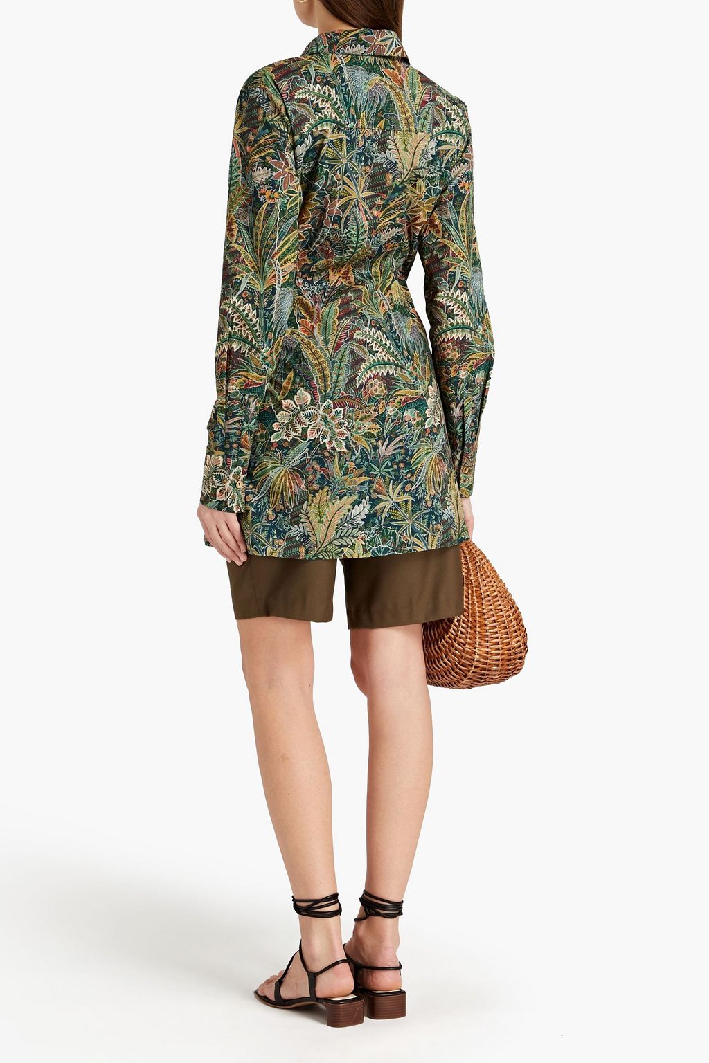 ONIA Liberty-print cotton wrap top