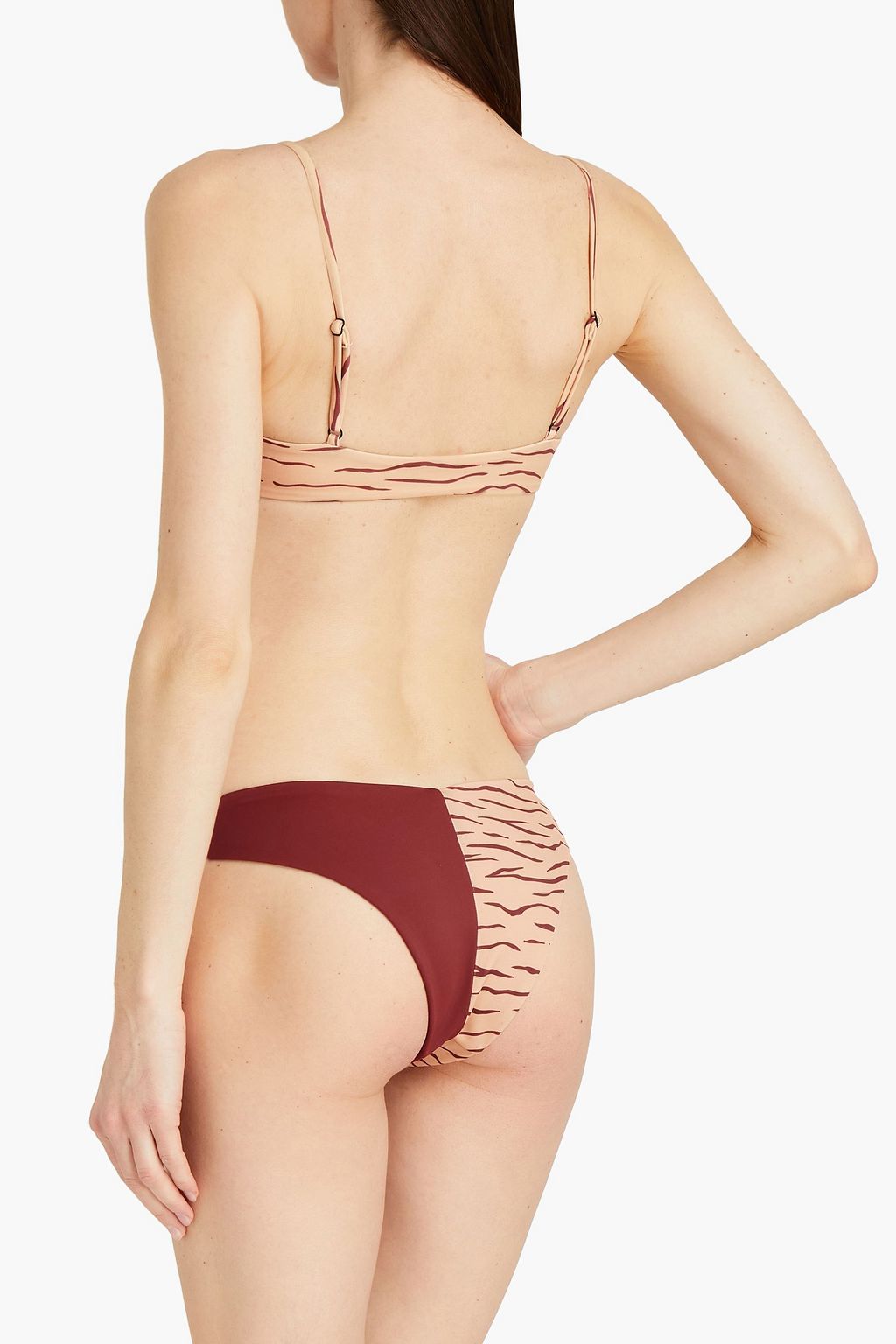 ONIA Sarita tiger-print bikini top
