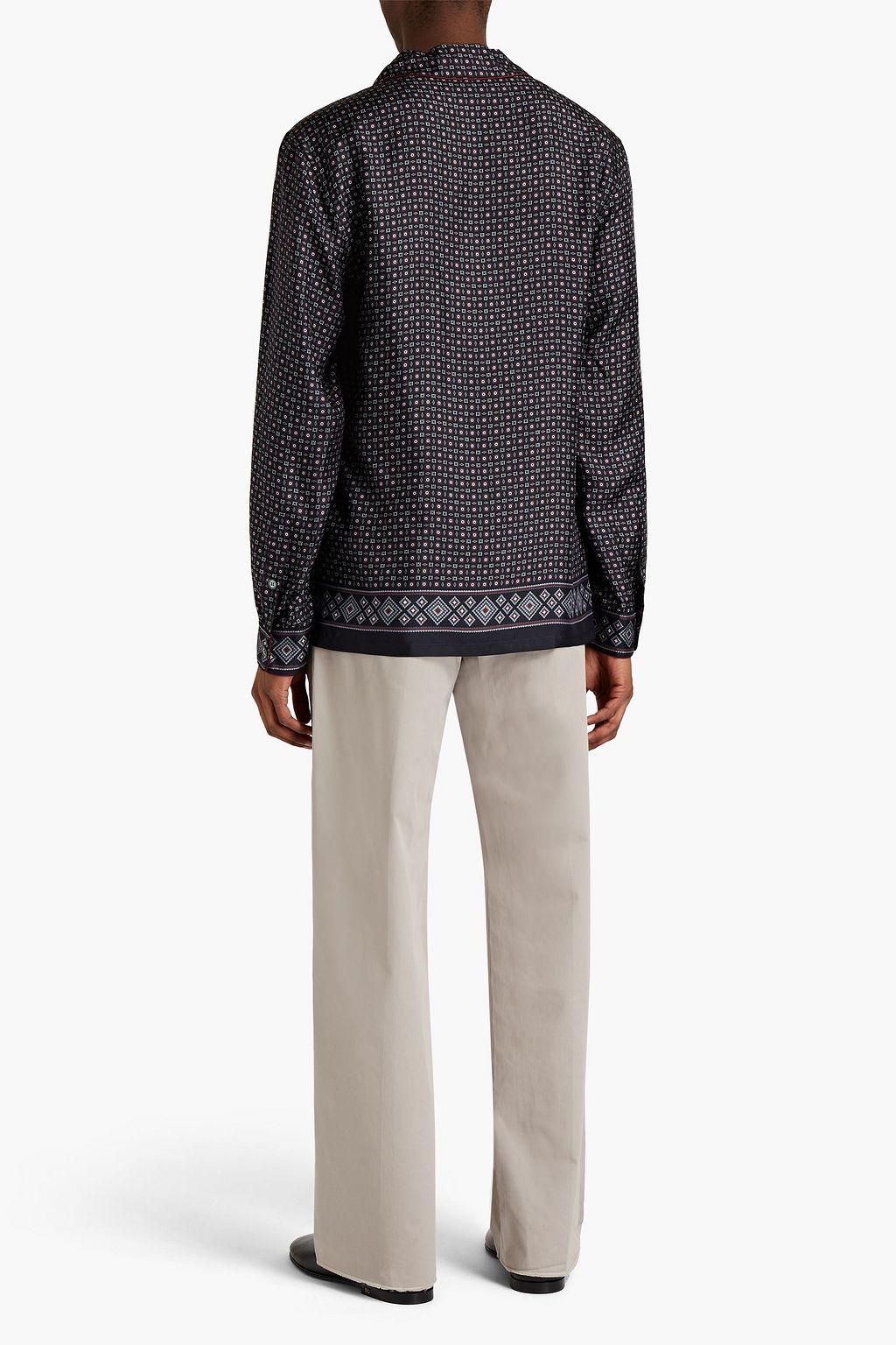DOLCE & GABBANA Printed silk-twill pajama top