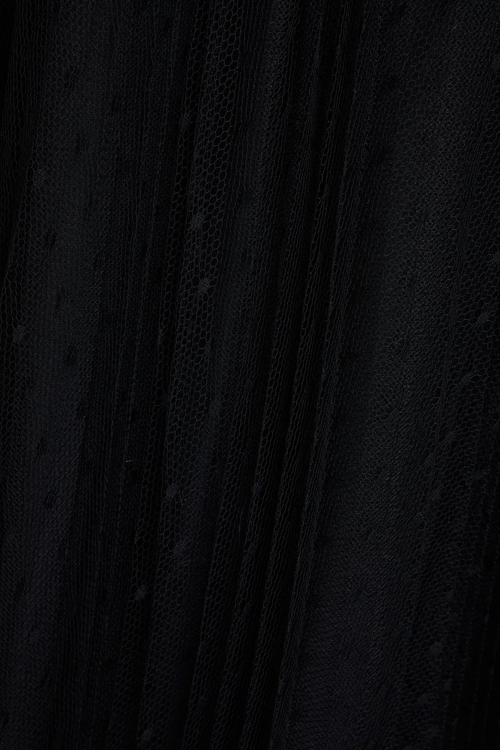 REDVALENTINO Pleated point d'esprit midi skirt