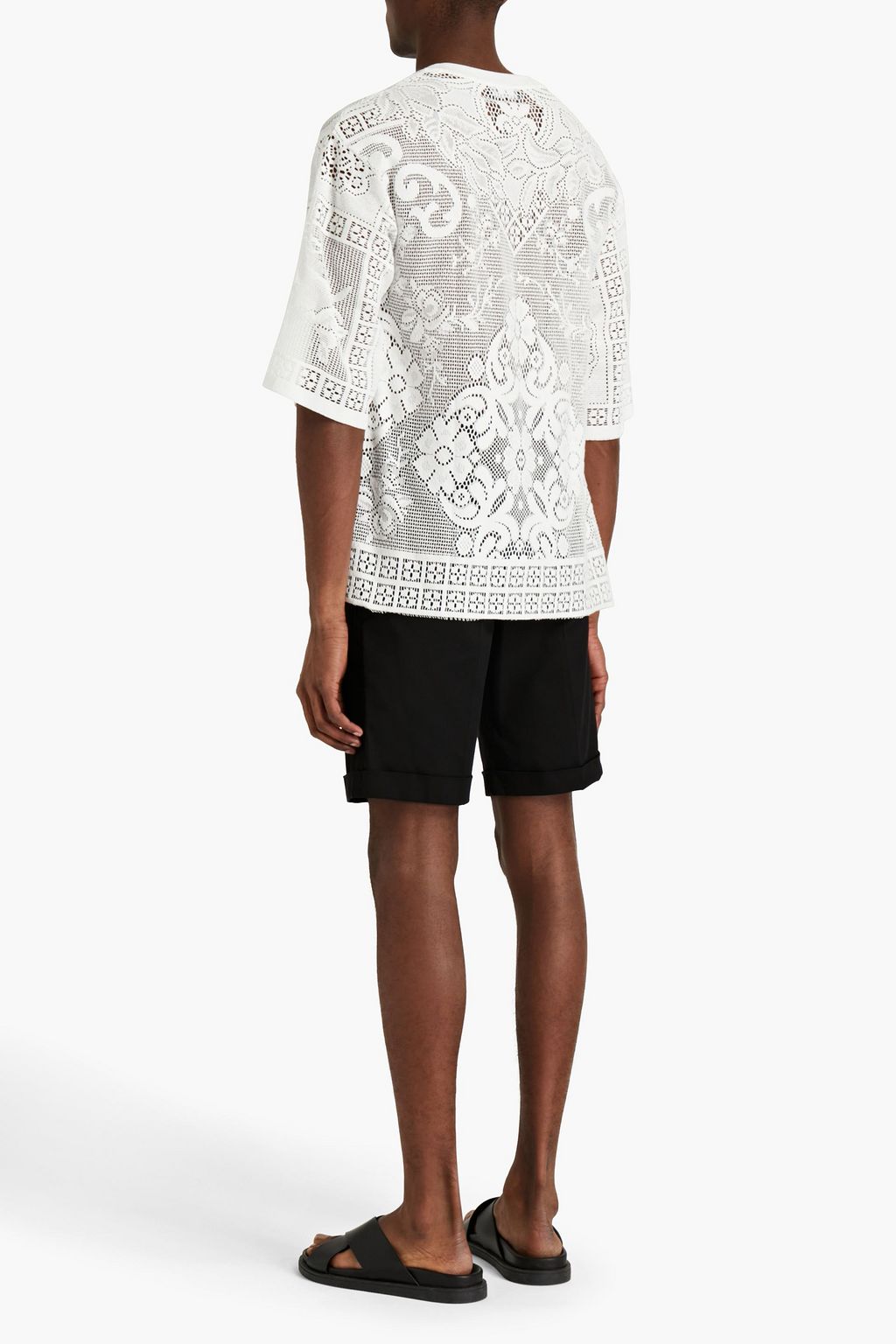 DOLCE & GABBANA Cotton-blend twill shorts