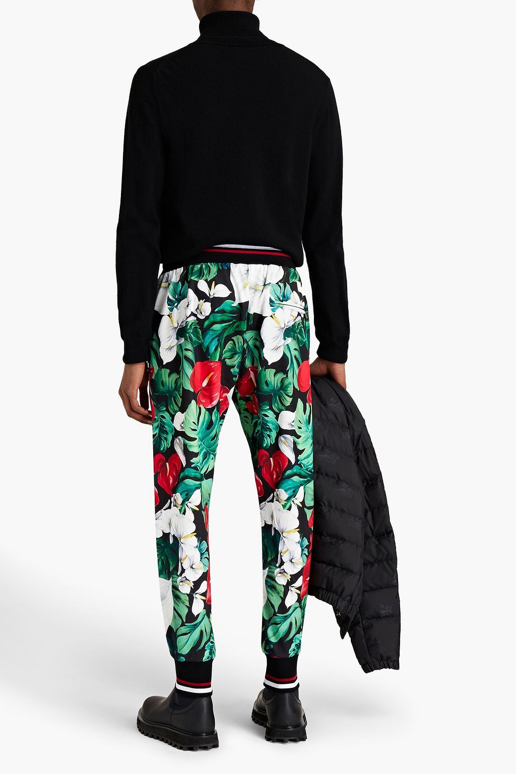 DOLCE & GABBANA Floral-print jersey track pants