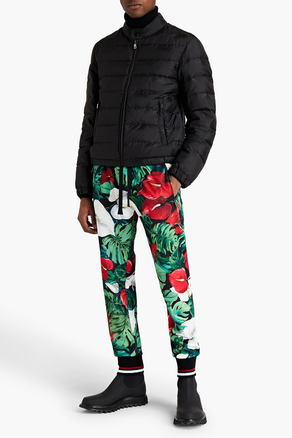DOLCE & GABBANA Floral-print jersey track pants
