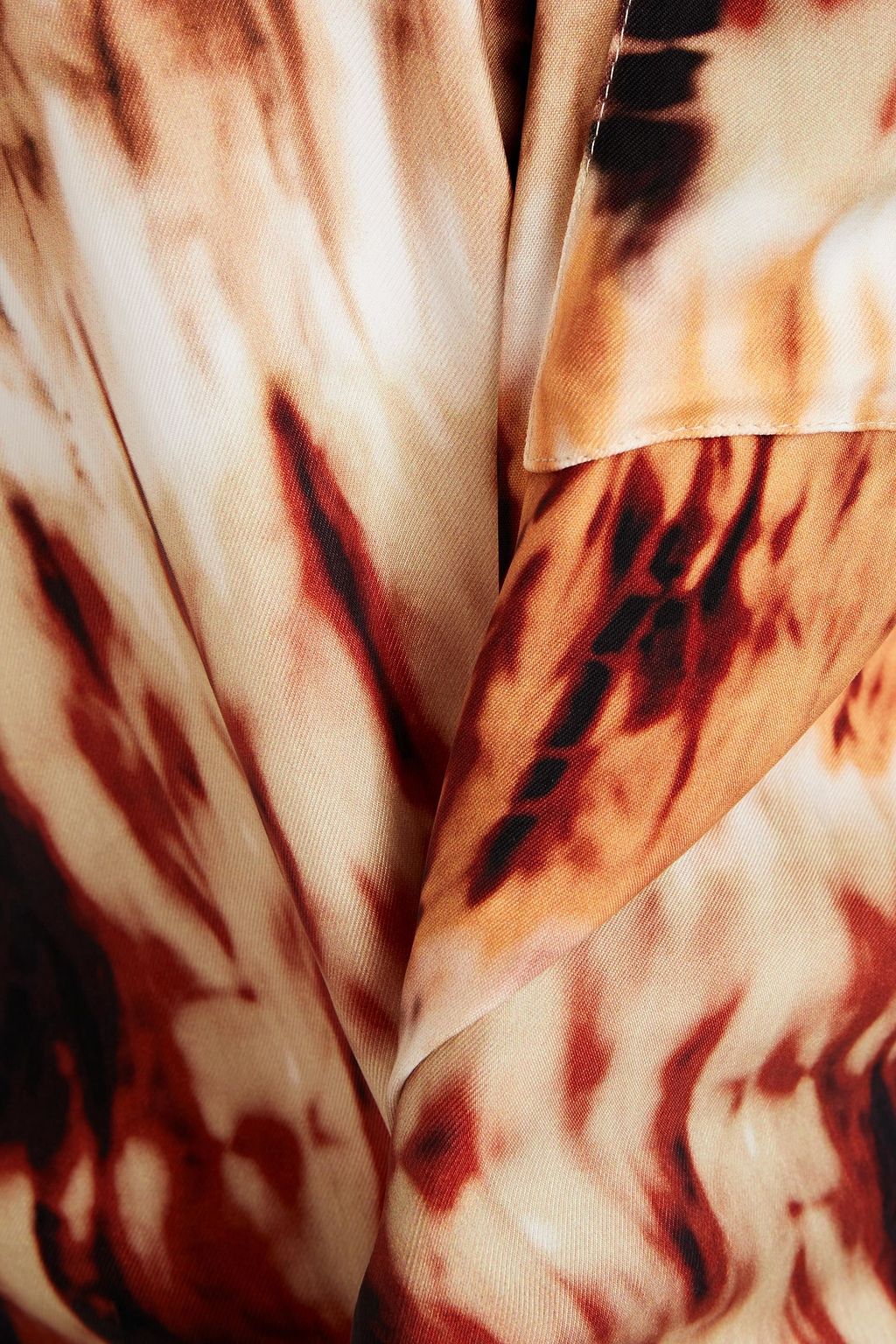 NANUSHKA Tie-dyed cupro-satin shirt