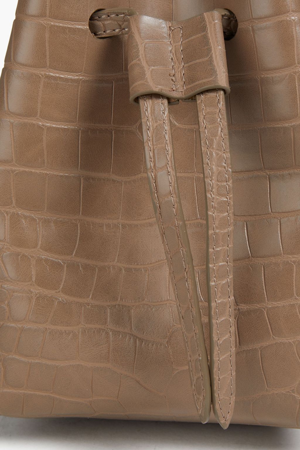 NANUSHKA Vegan croc-effect leather bucket bag