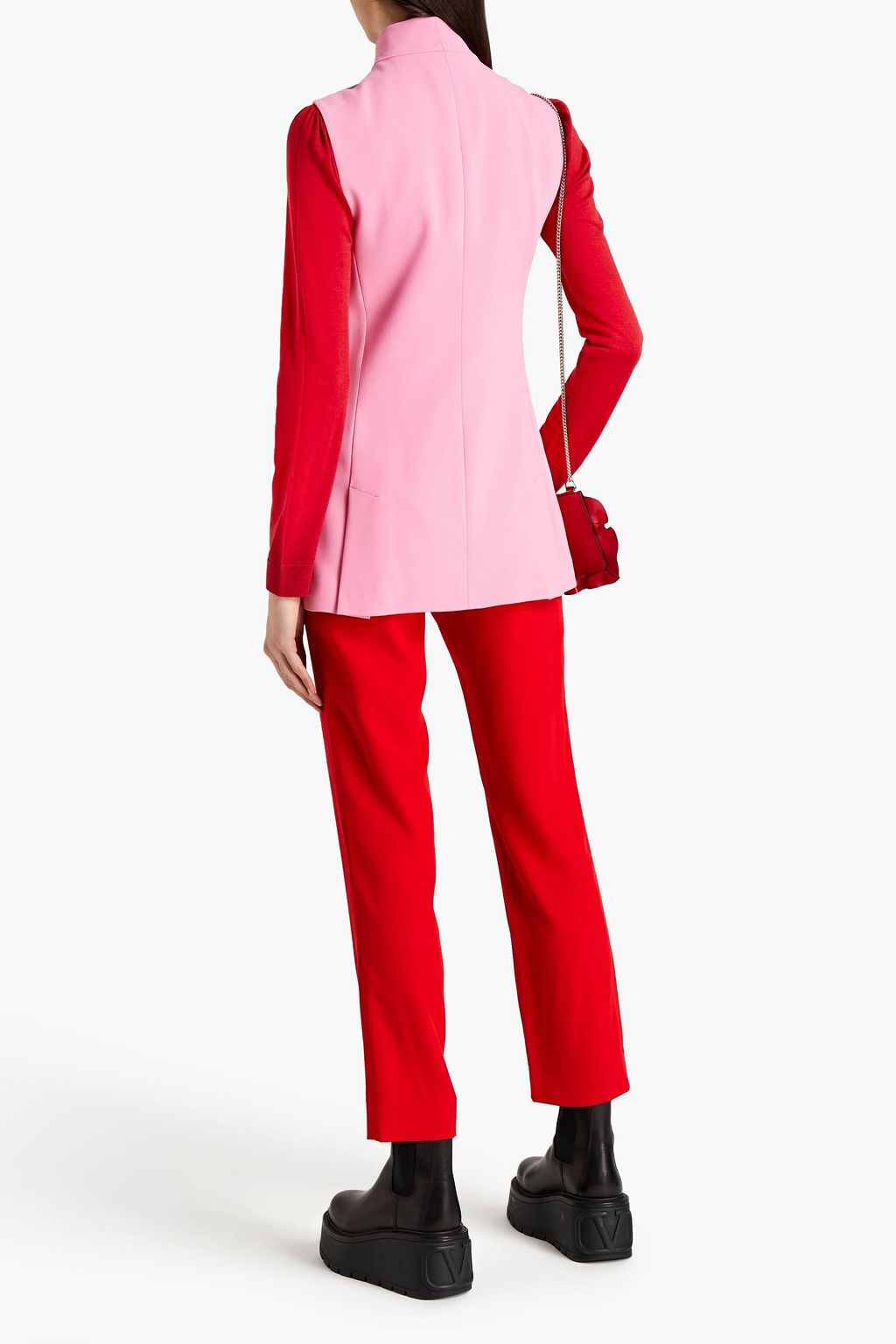 REDVALENTINO Double-breasted crepe vest