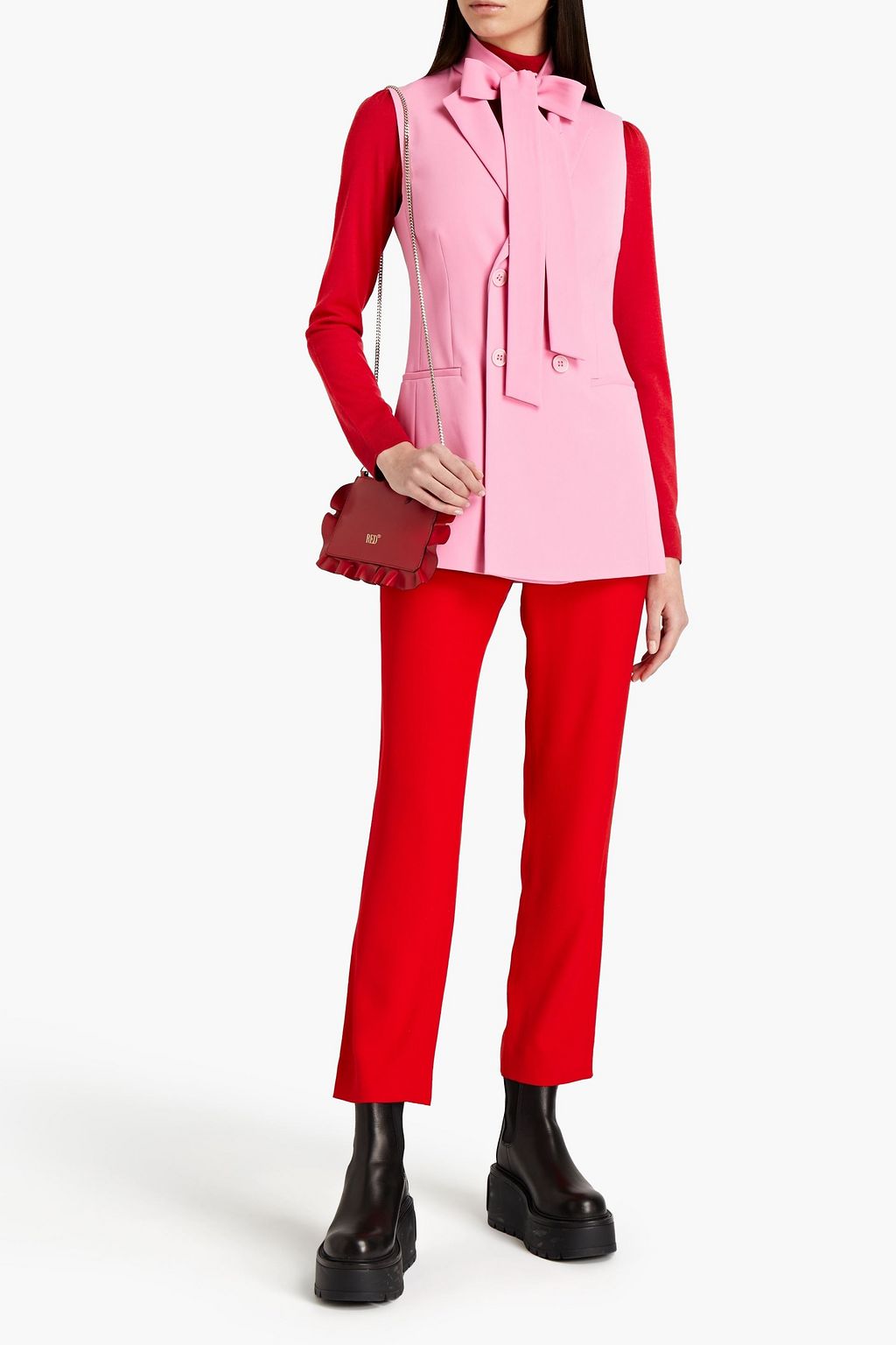 REDVALENTINO Double-breasted crepe vest