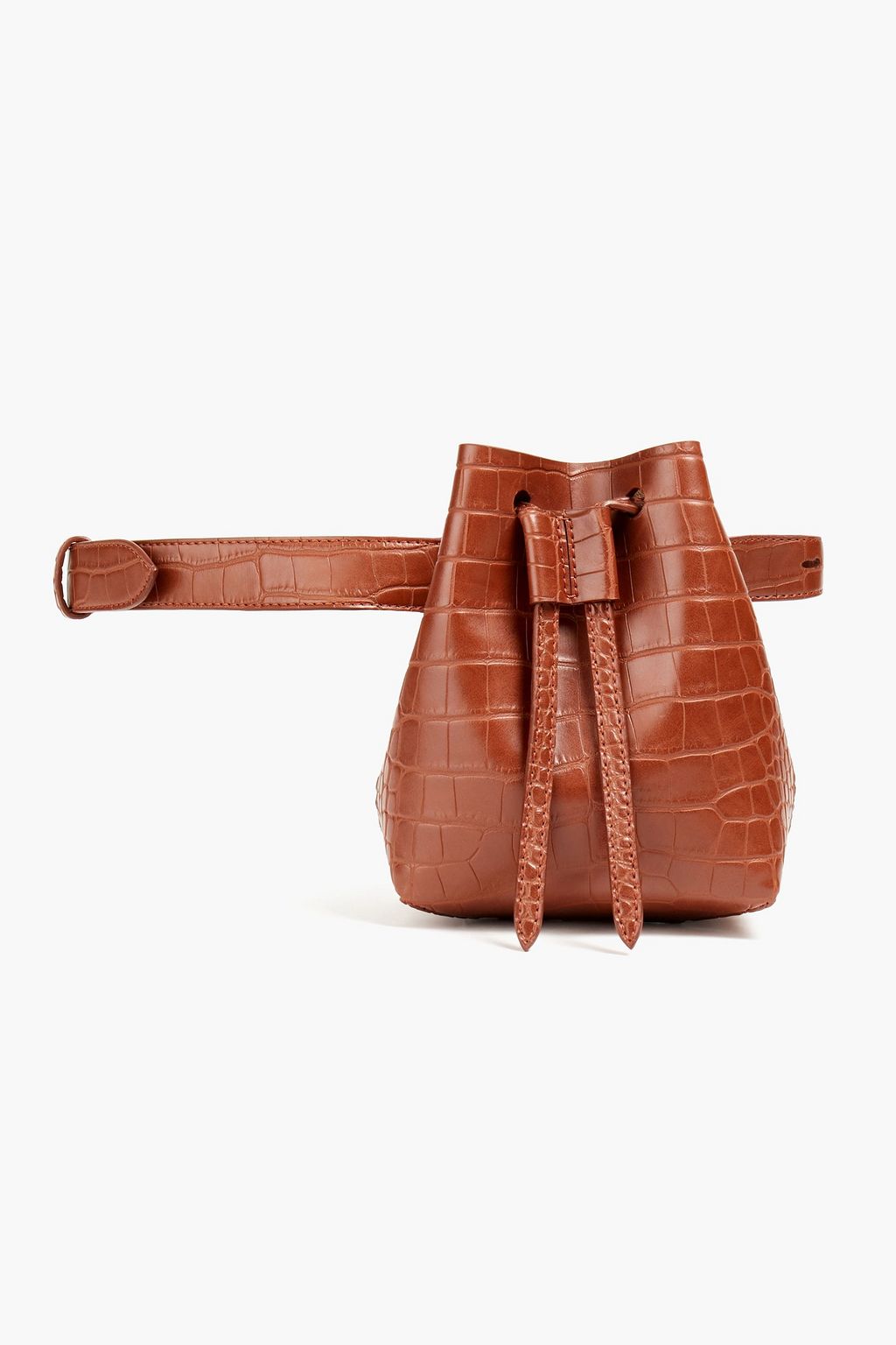 NANUSHKA Vegan croc-effect leather bucket bag