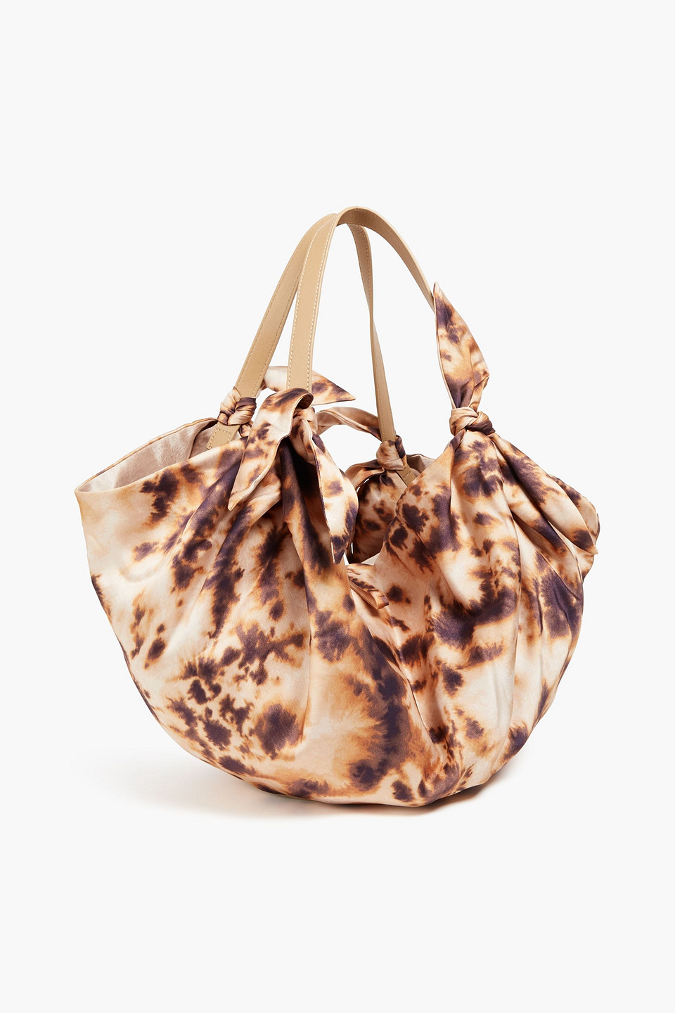 Nanushka Tie-dyed Twill Tote In Neutrals