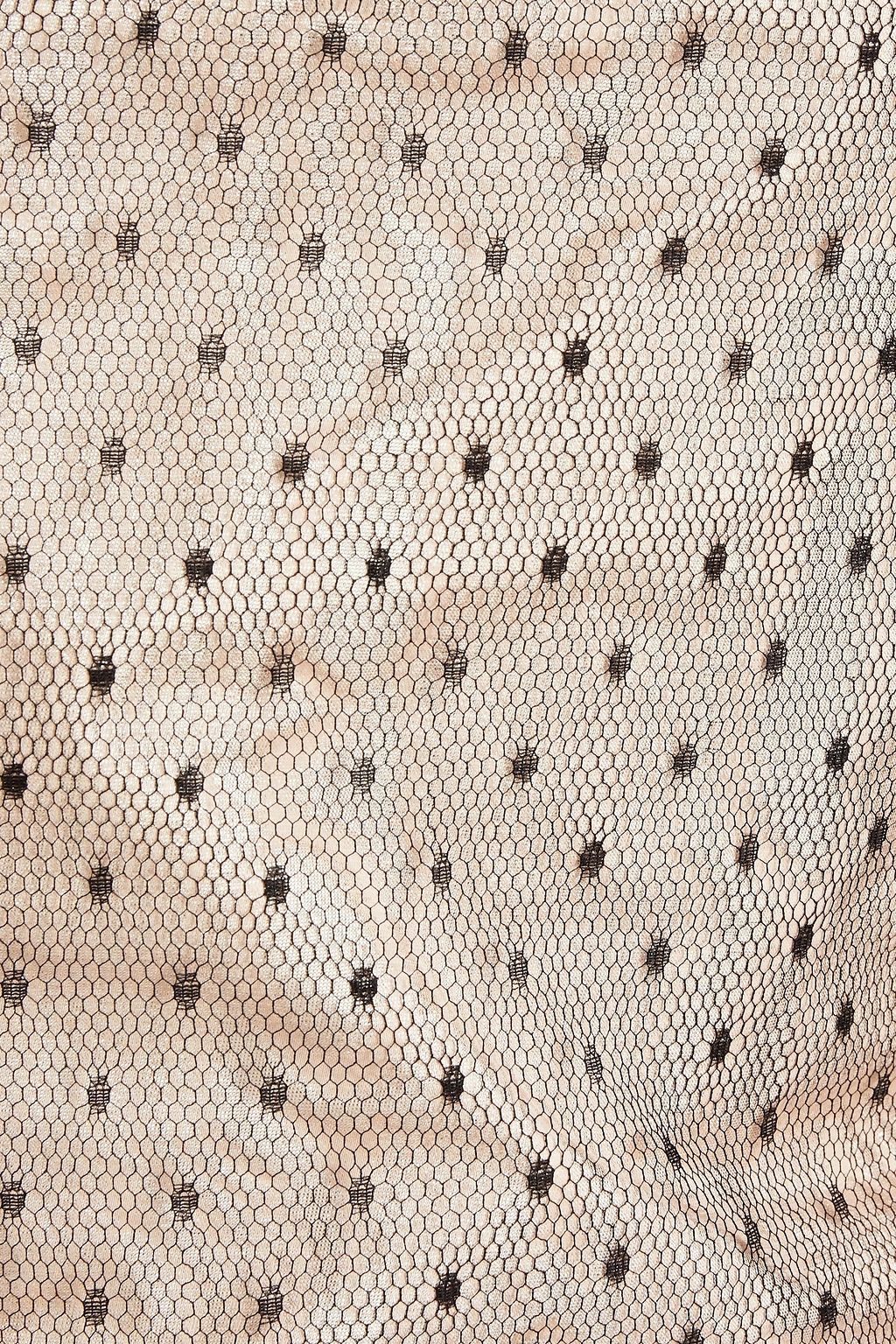 REDVALENTINO One-sleeve point d'esprit bodysuit