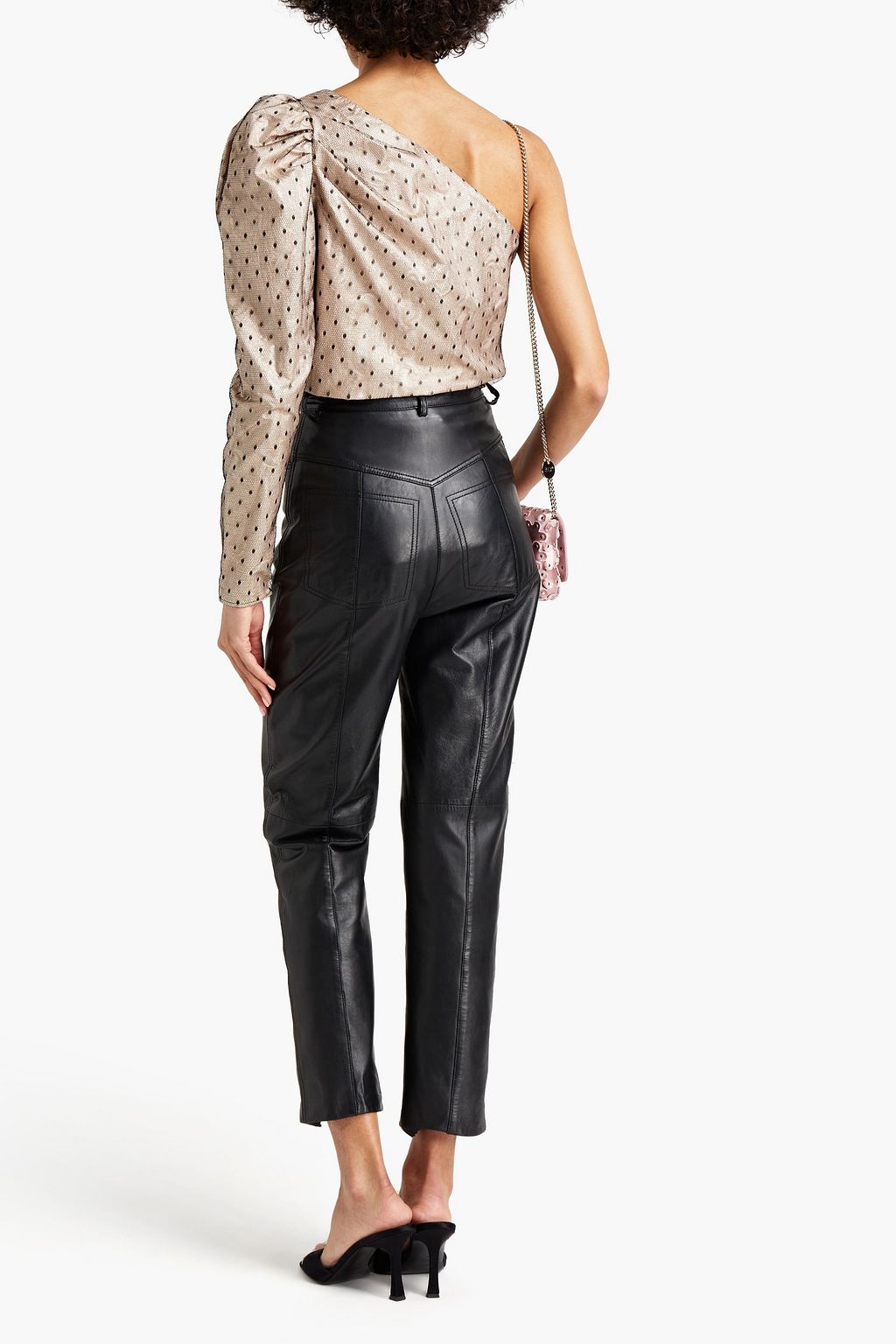 REDVALENTINO One-sleeve point d'esprit bodysuit