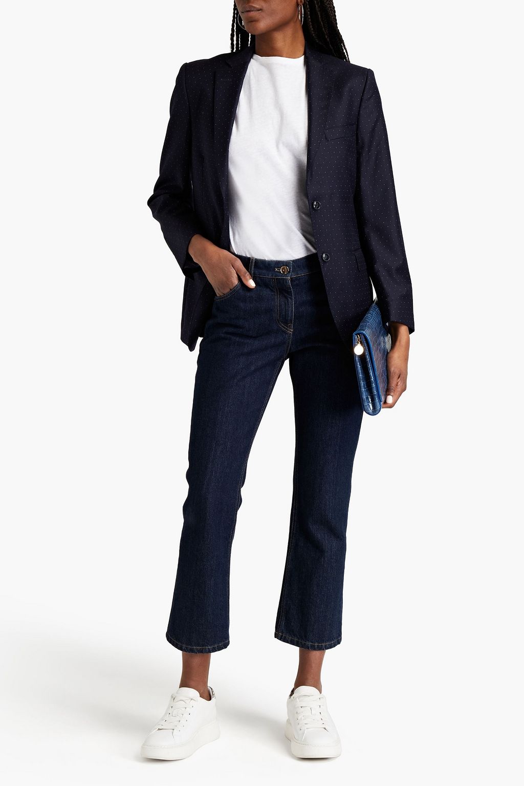 OFFICINE GÉNÉRALE Charlene polka-dot wool-twill blazer