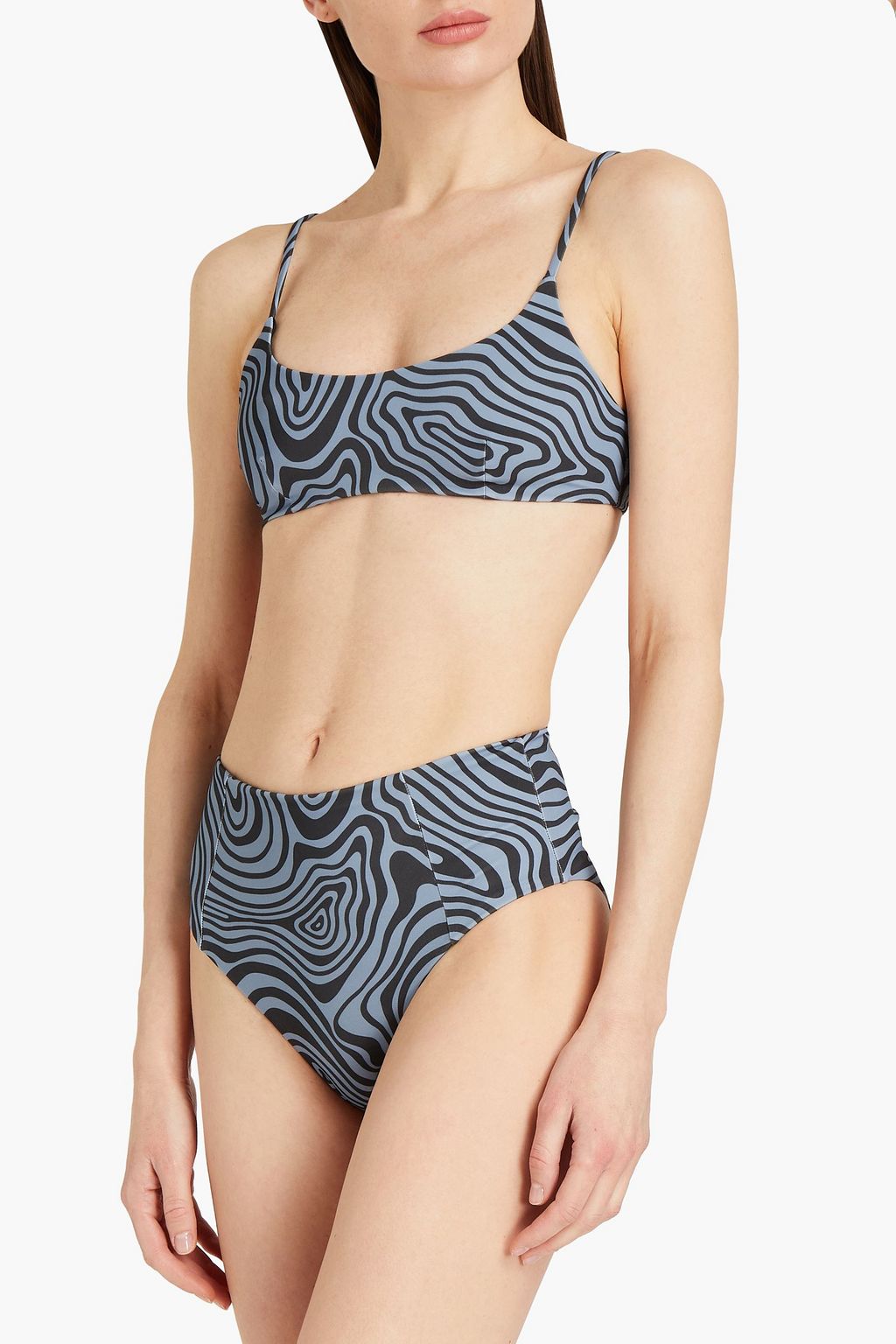 ONIA Remi printed triangle bikini top