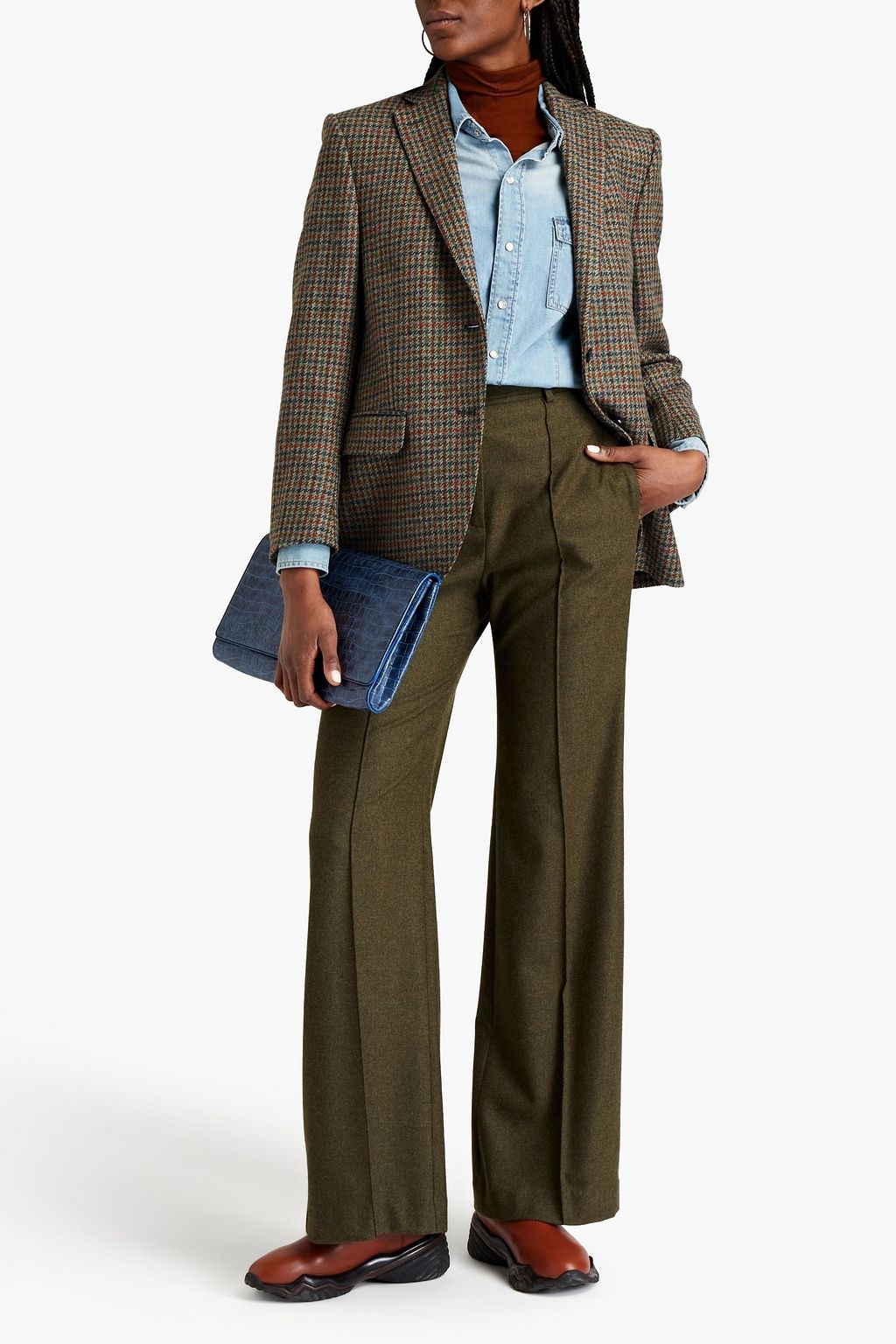 OFFICINE GÉNÉRALE Charlene checked wool-tweed blazer
