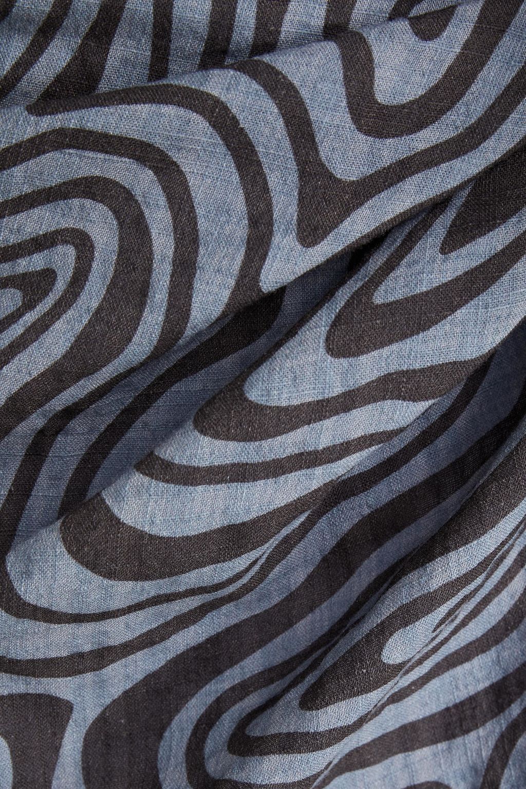 ONIA Printed cotton-blend voile pareo
