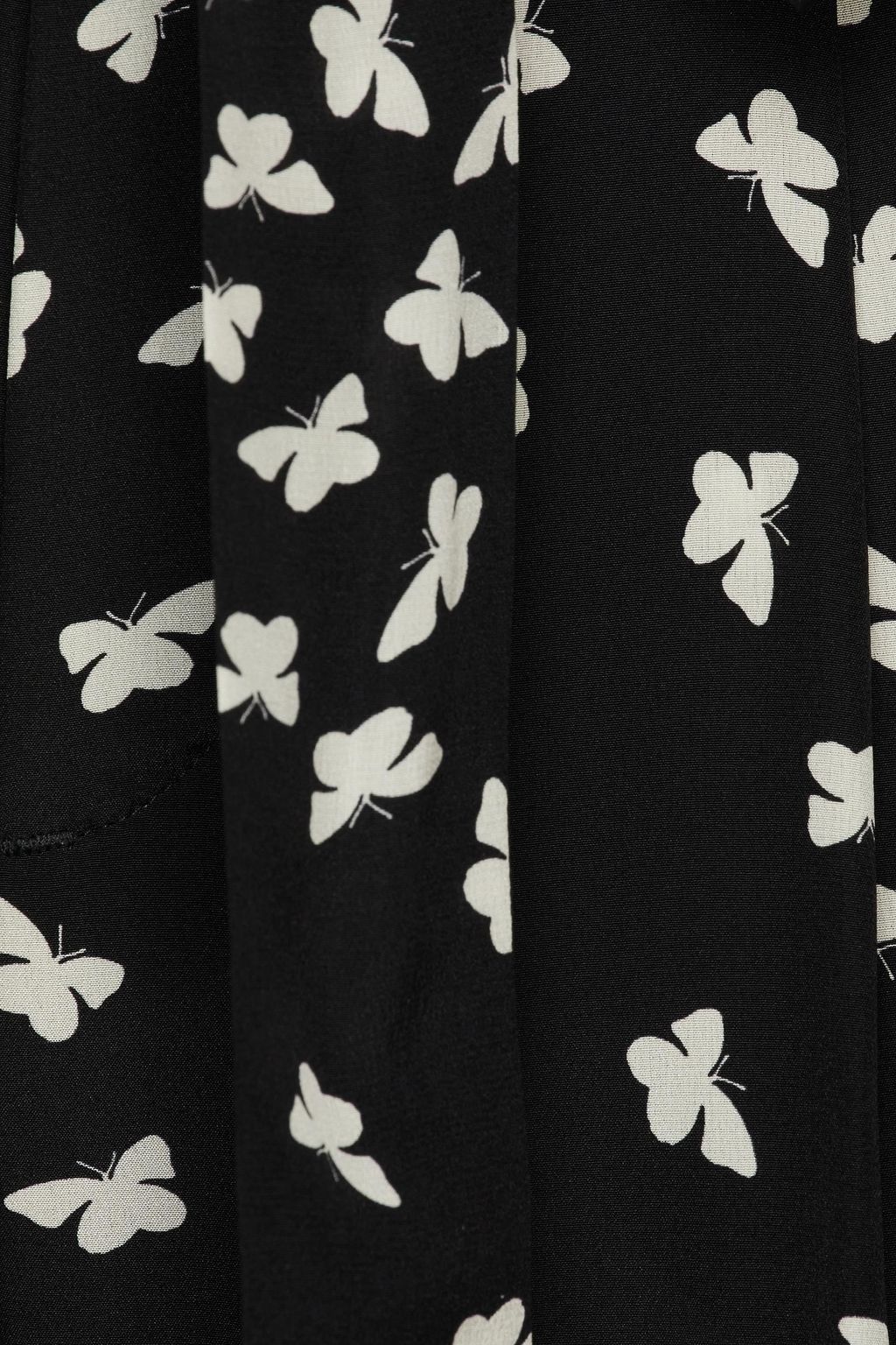 REDVALENTINO Belted printed silk crepe de chine tapered pants