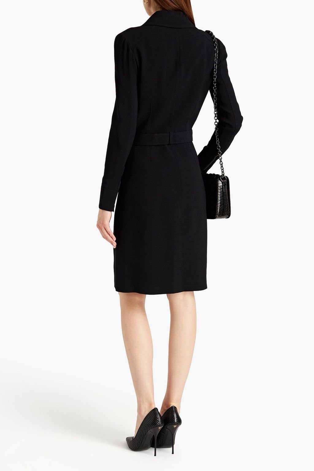 TOM FORD Zip-detailed crepe dress