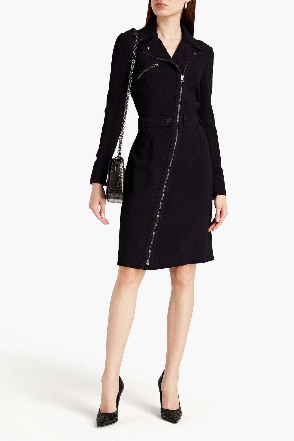 TOM FORD Zip-detailed crepe dress