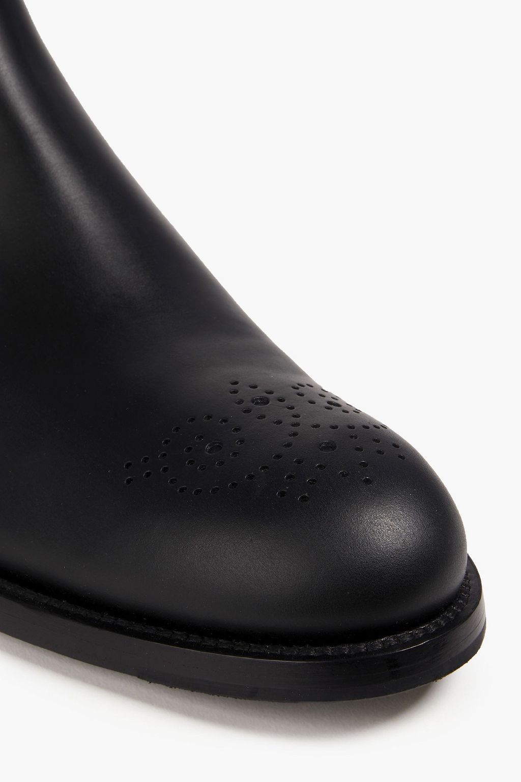 TOD'S Perforated matte-leather Chelsea boots