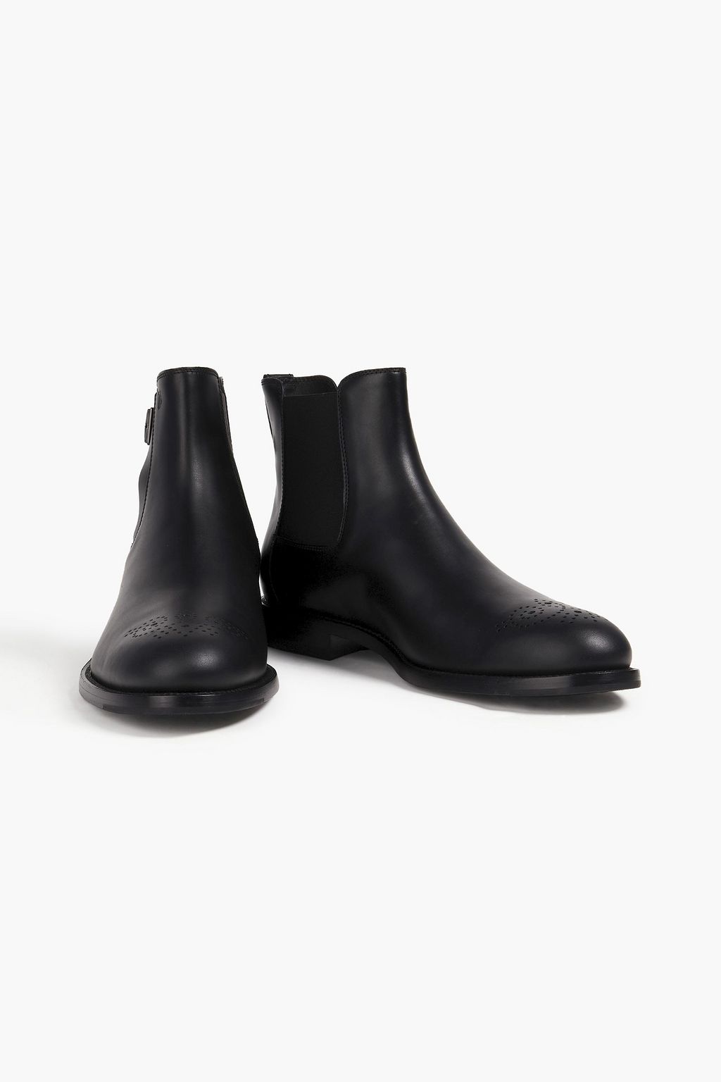TOD'S Perforated matte-leather Chelsea boots