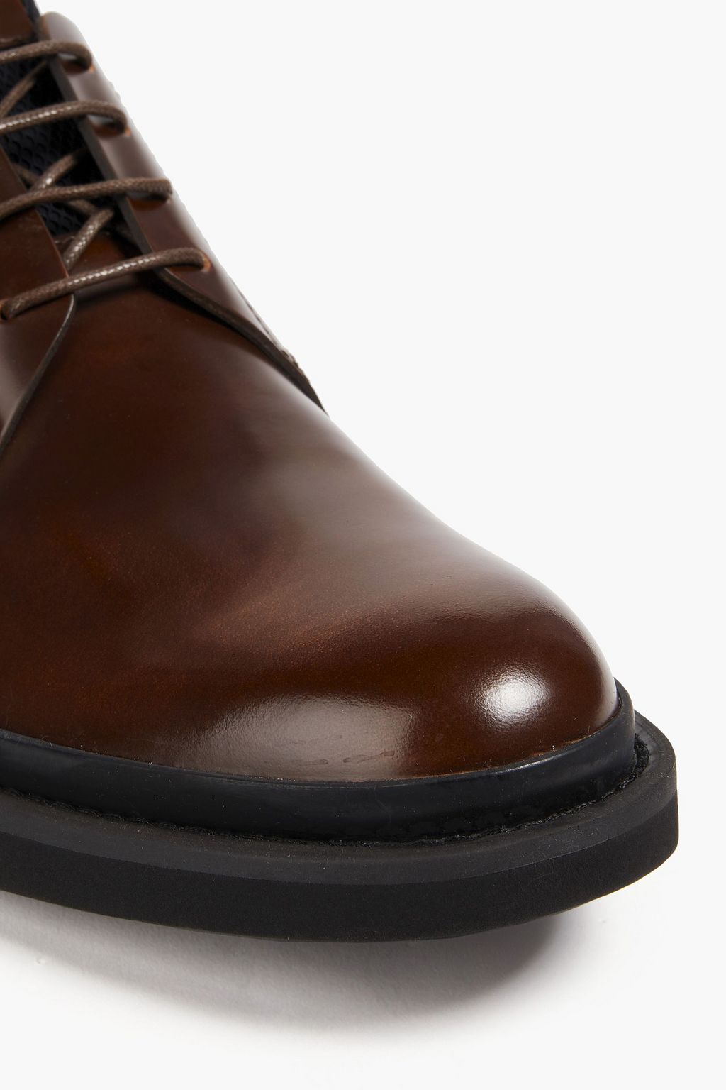 TOD'S Polished leather derby shoes