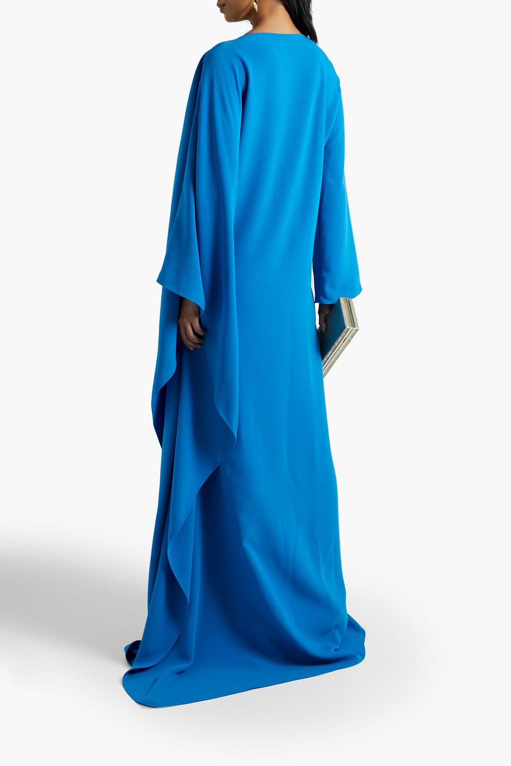 OSCAR DE LA RENTA Draped silk-blend crepe gown