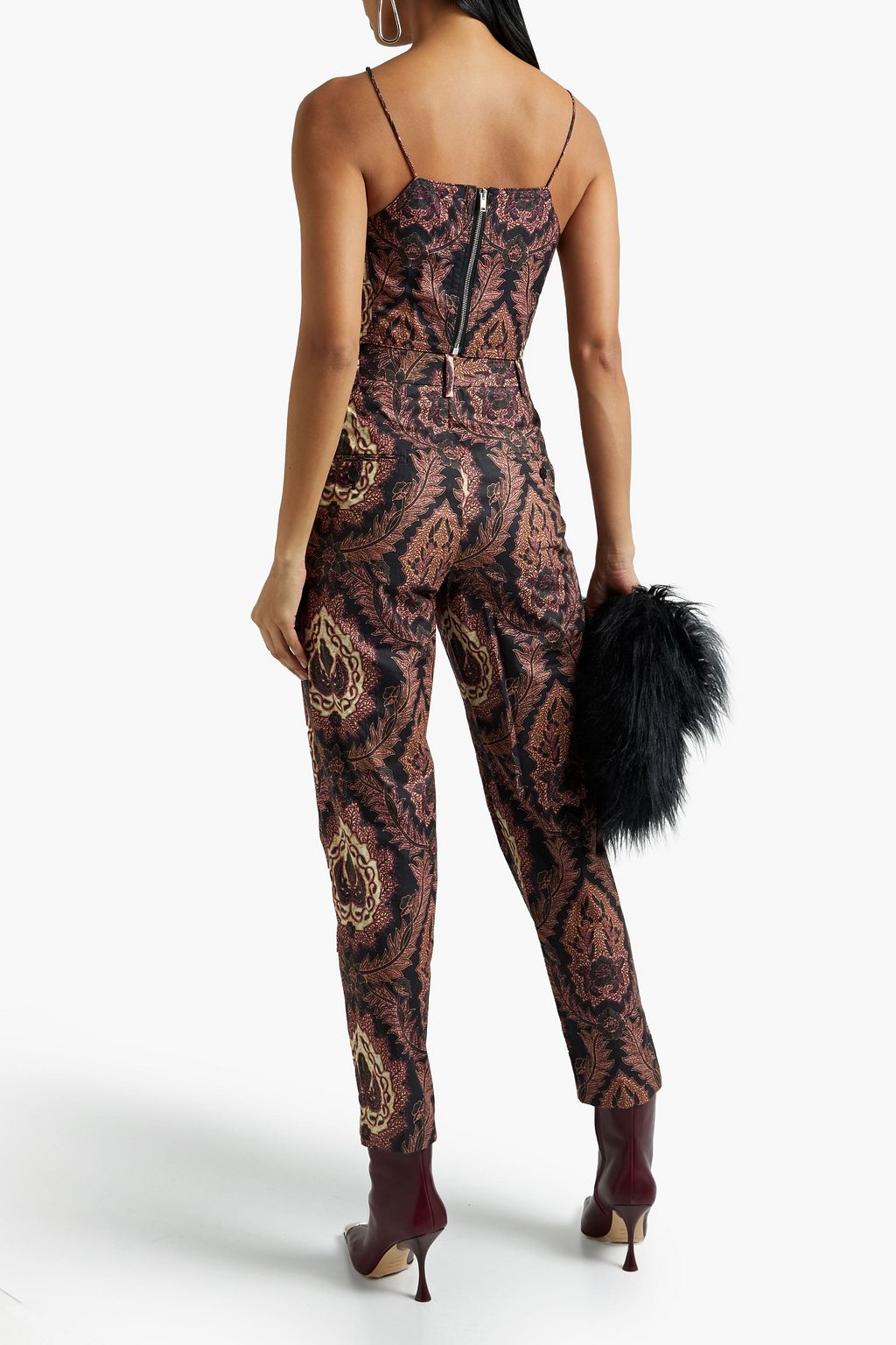ISABEL MARANT Meo Rosewood printed cotton-poplin tapered pants