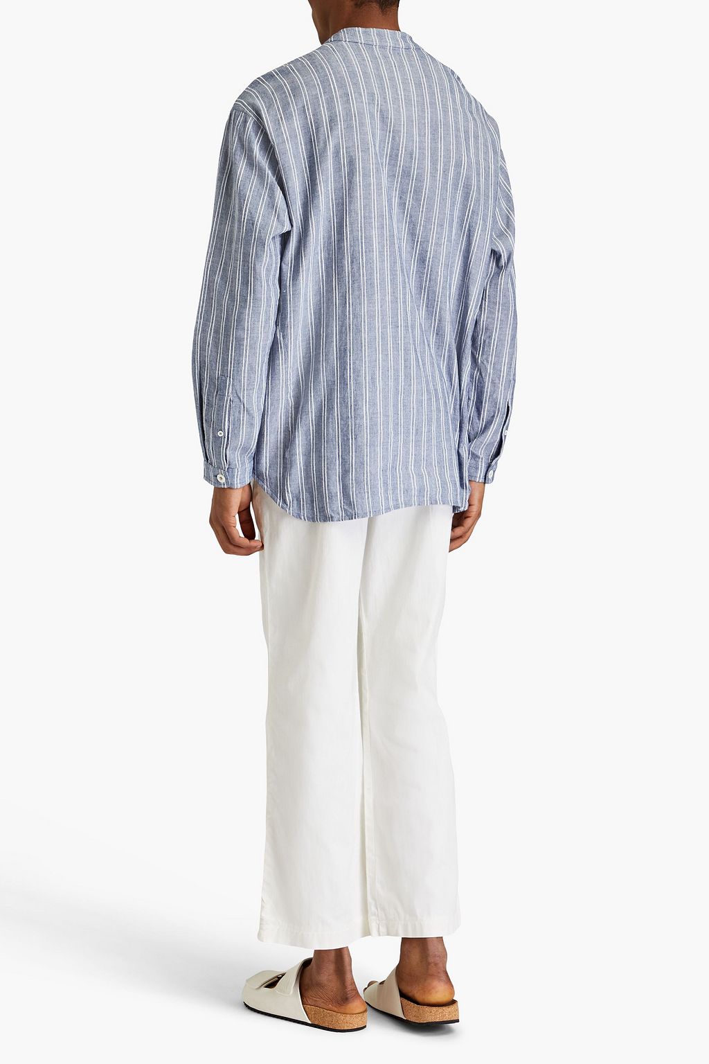 SMR DAYS Striped silk-jacquard shirt