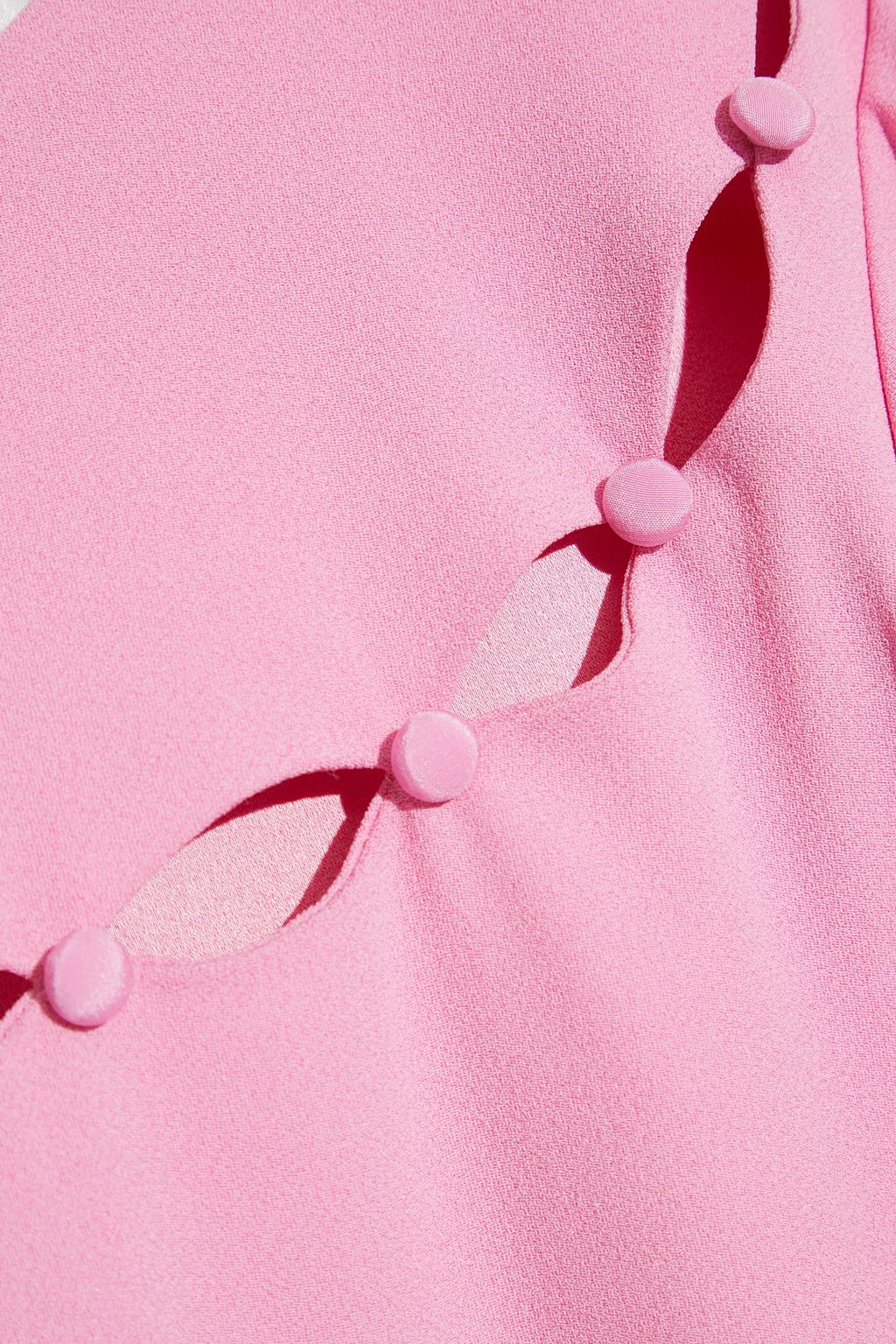 OSCAR DE LA RENTA Cape-effect cutout embellished crepe gown