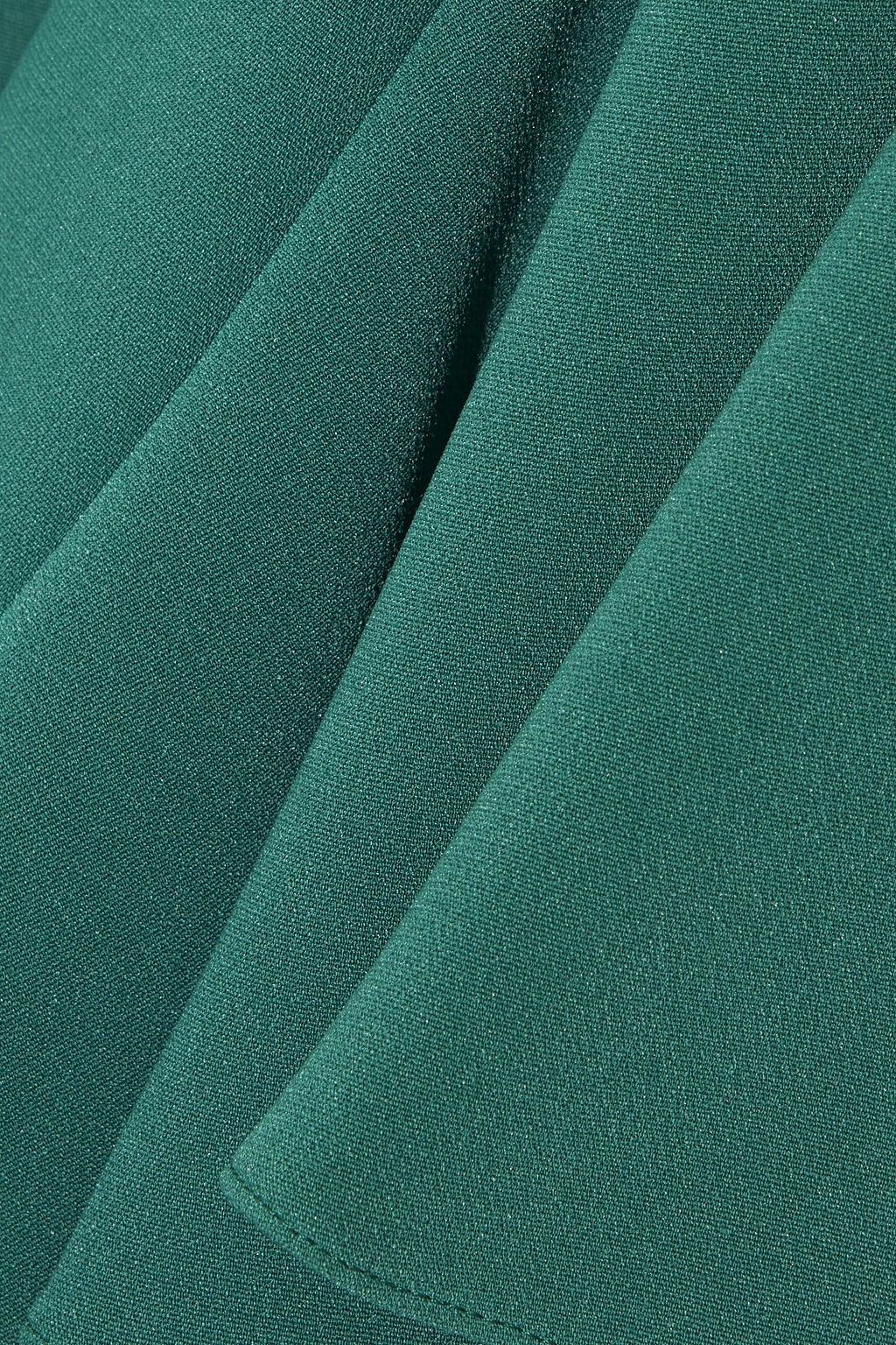 OSCAR DE LA RENTA Fluted silk-blend crepe gown