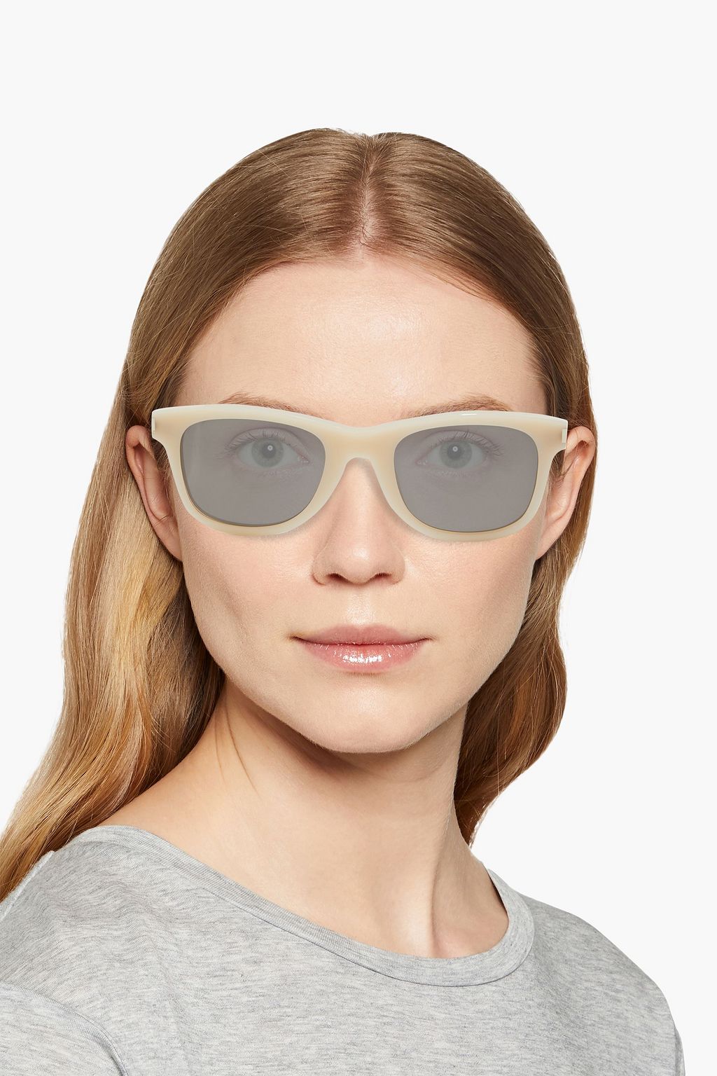 SAINT LAURENT D-frame embellished acetate sunglasses