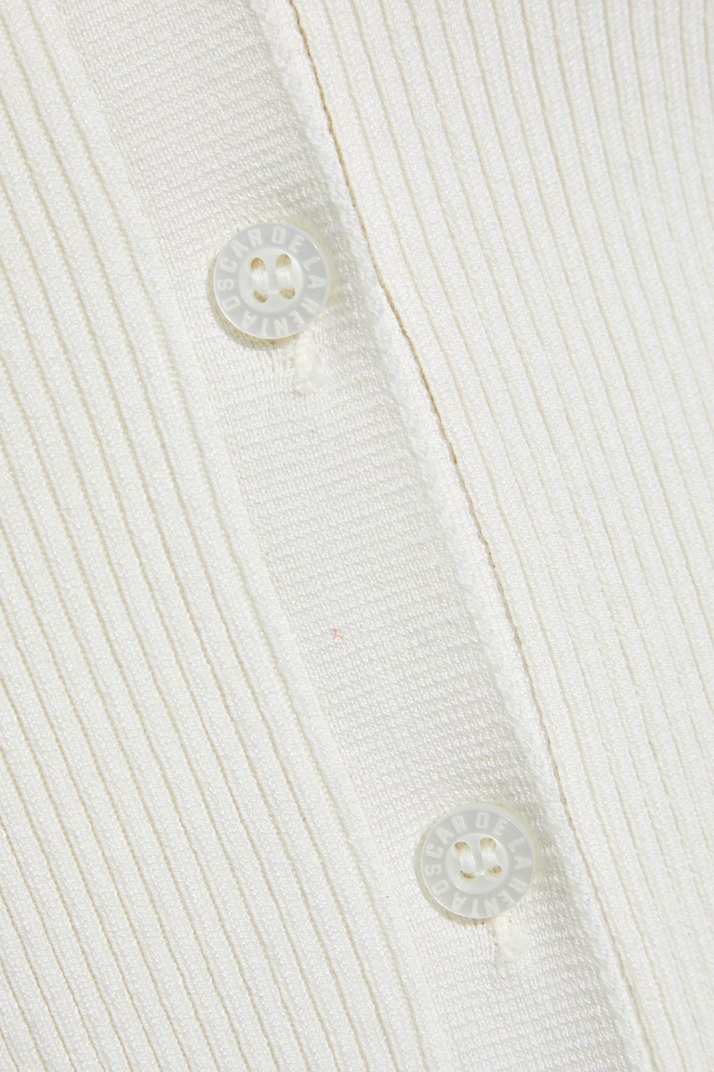 OSCAR DE LA RENTA Ribbed silk-blend sweater