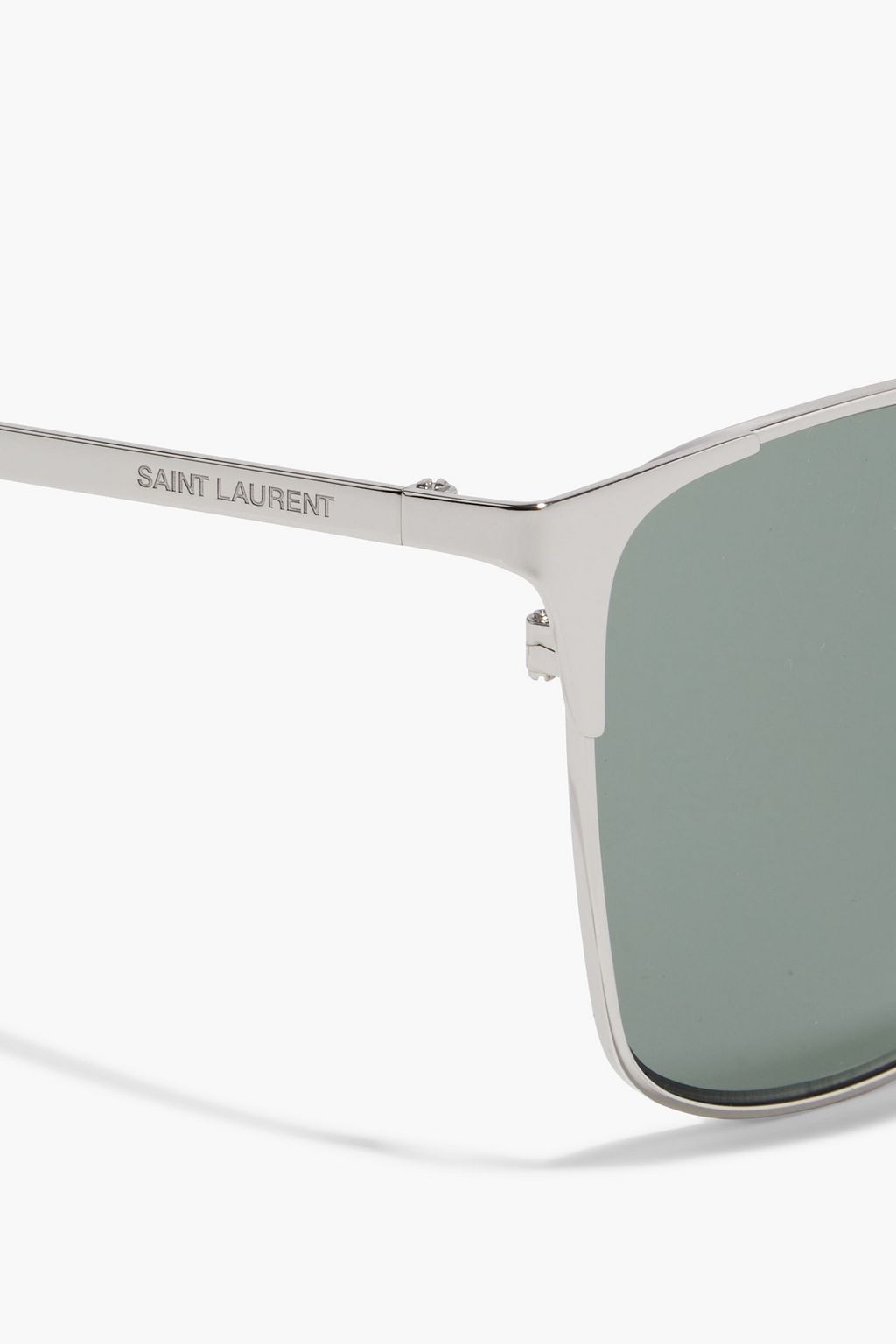 SAINT LAURENT D-frame silver-tone sunglasses