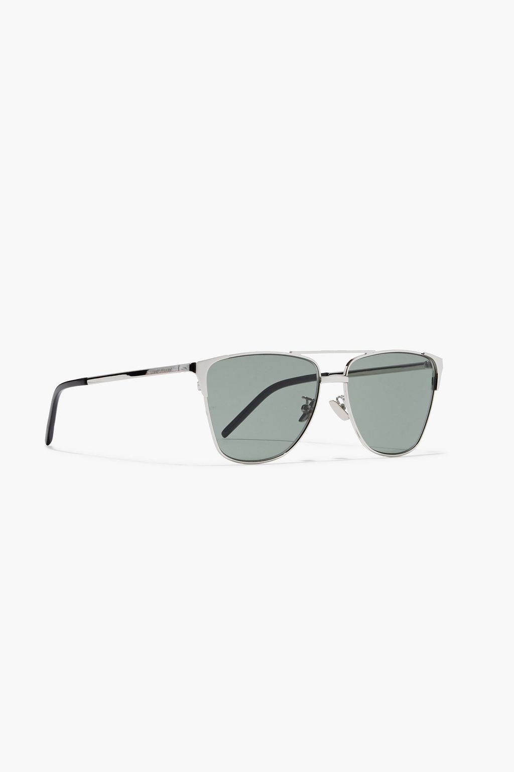 SAINT LAURENT D-frame silver-tone sunglasses