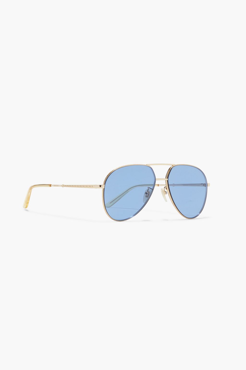 GUCCI Aviator-style gold-tone sunglasses