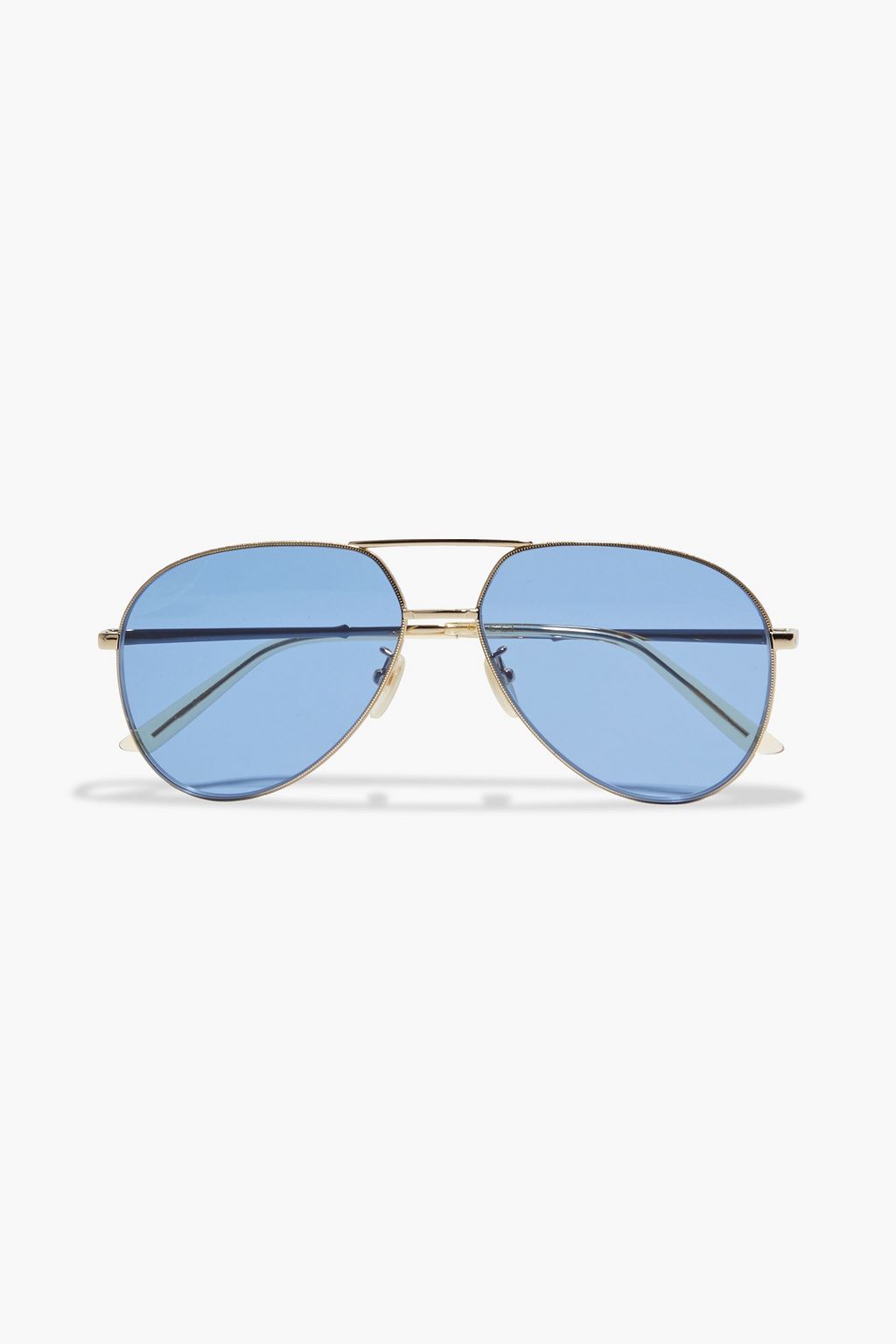 Blue Aviator-style gold-tone sunglasses | GUCCI | THE OUTNET