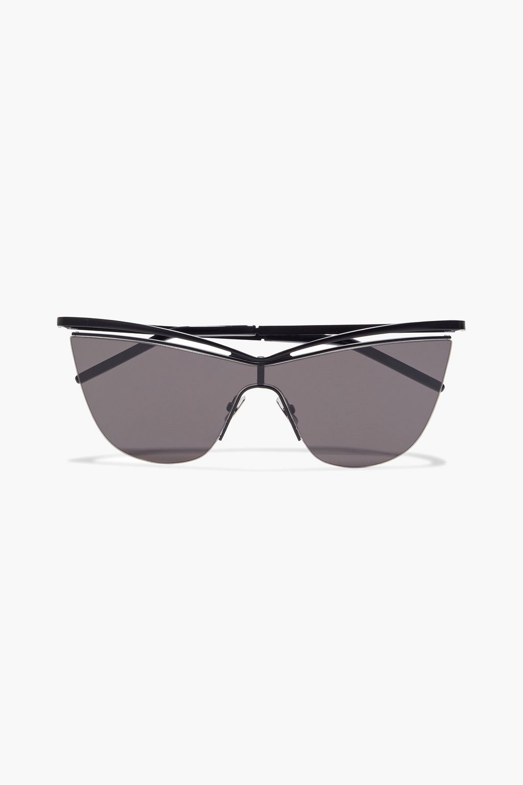 SAINT LAURENT Uku cat-eye gunmetal-tone sunglasses