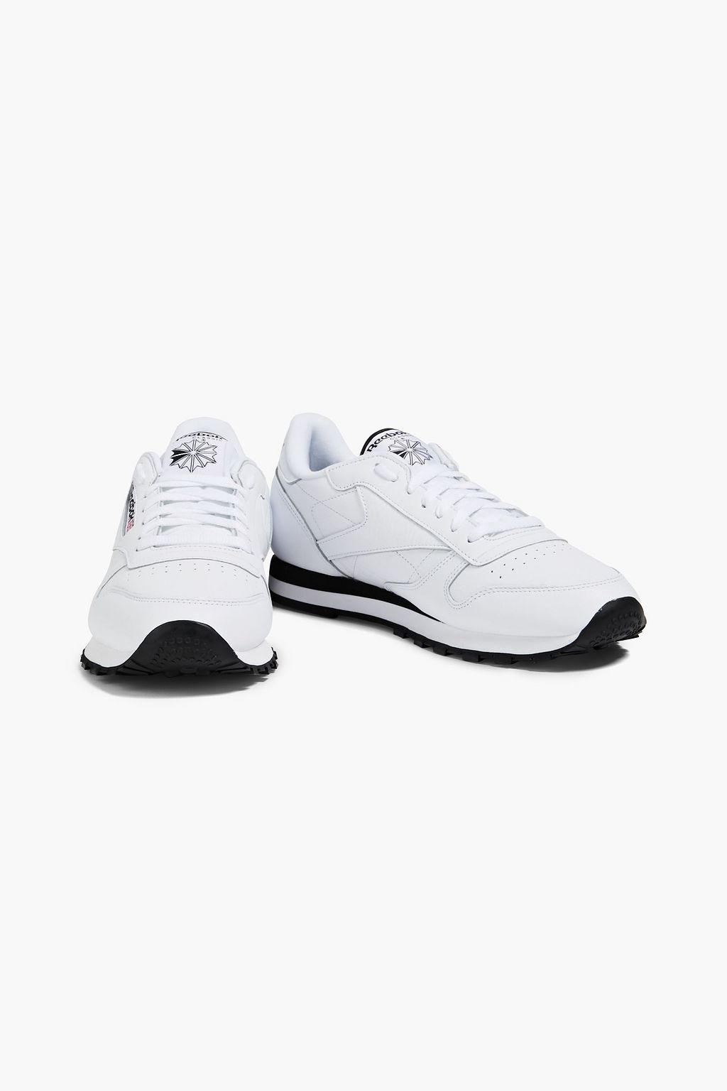 REEBOK Mesh and leather sneakers